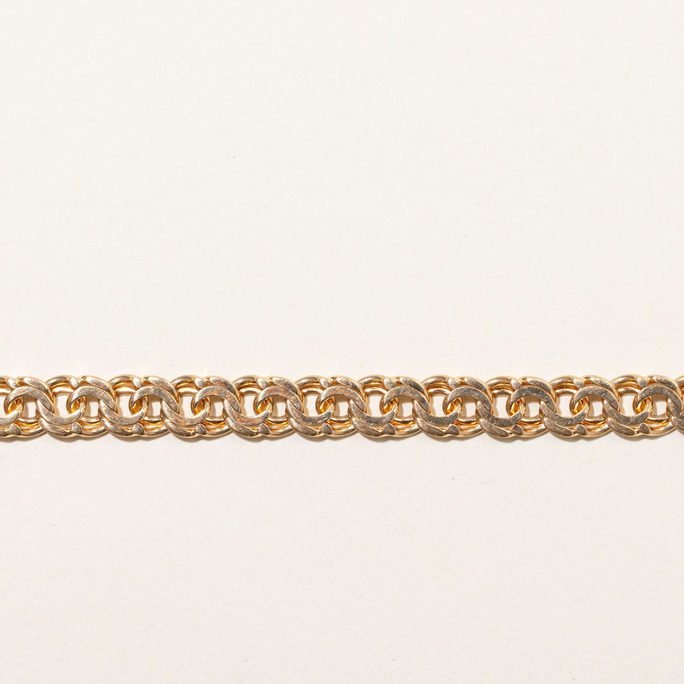 1961 Stockholm 18k Yellow Gold Double Link Bracelet | 7.75"