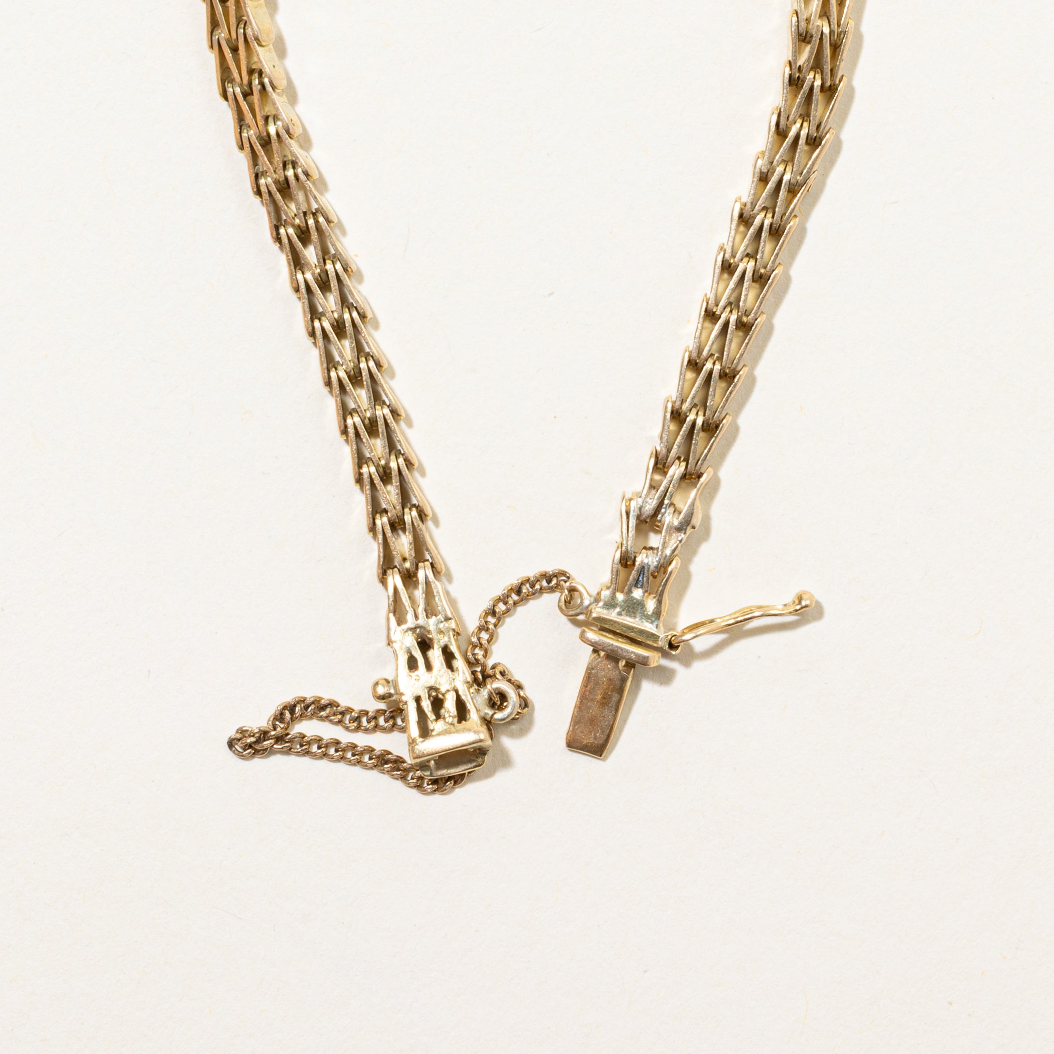 18k Yellow Gold Triangle Link Bracelet | 7.5"