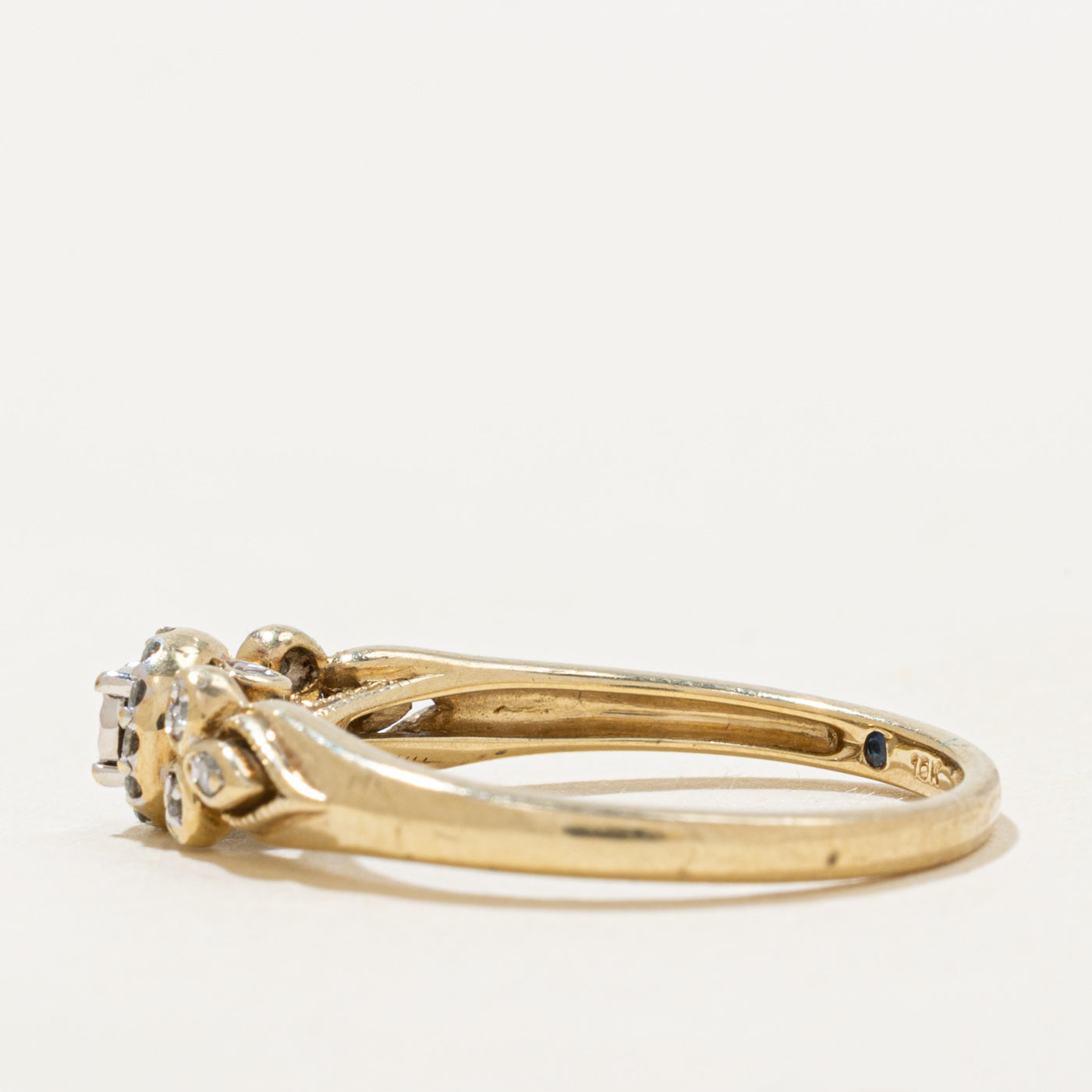 Illusion Set Diamond Halo Milgrain Ring | 0.12ctw | SZ 6.5