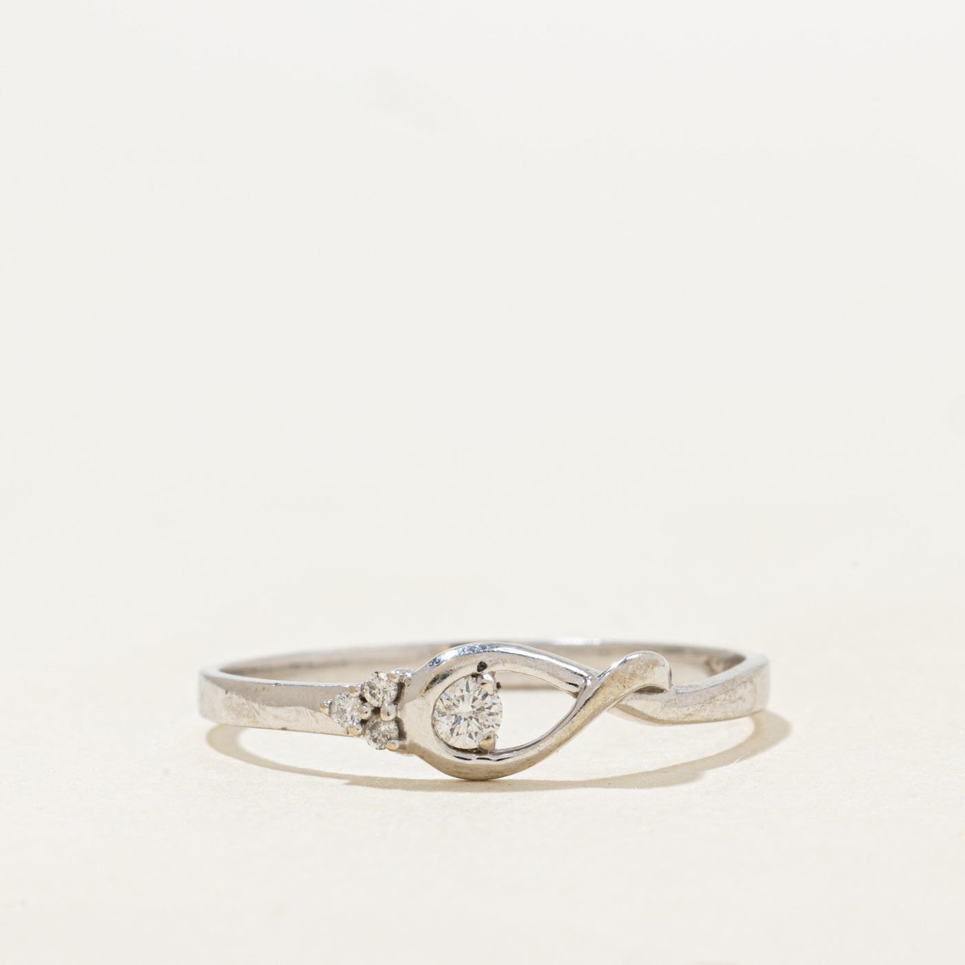 Diamond Openwork Cross Over Ring | 0.10ctw | SZ 8.25