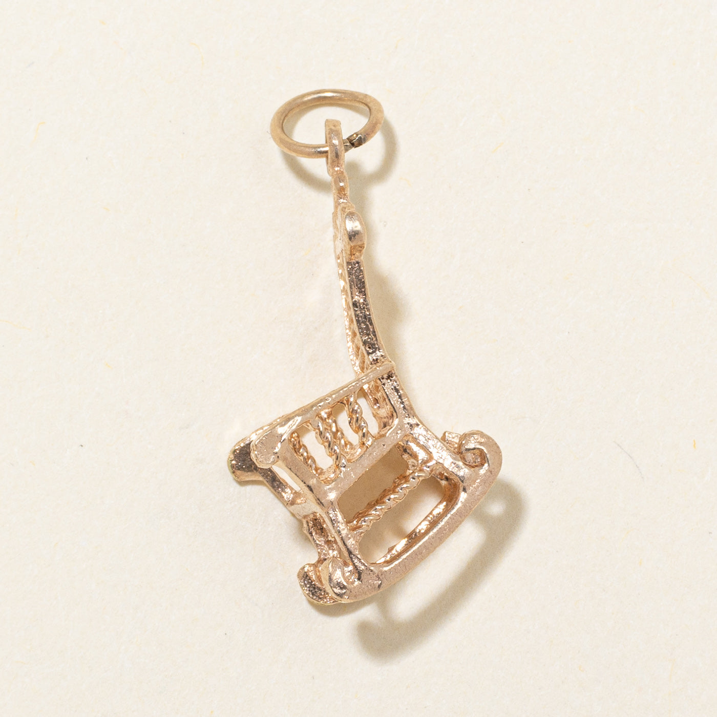 1977 London 9k Yellow Gold Rocking Chair Charm