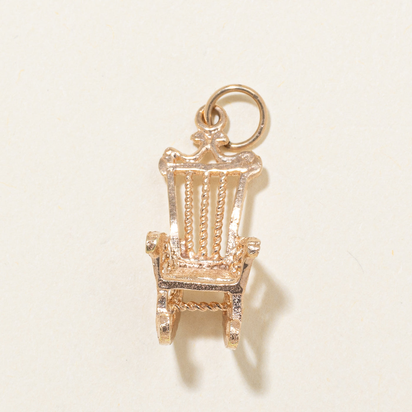 1977 London 9k Yellow Gold Rocking Chair Charm