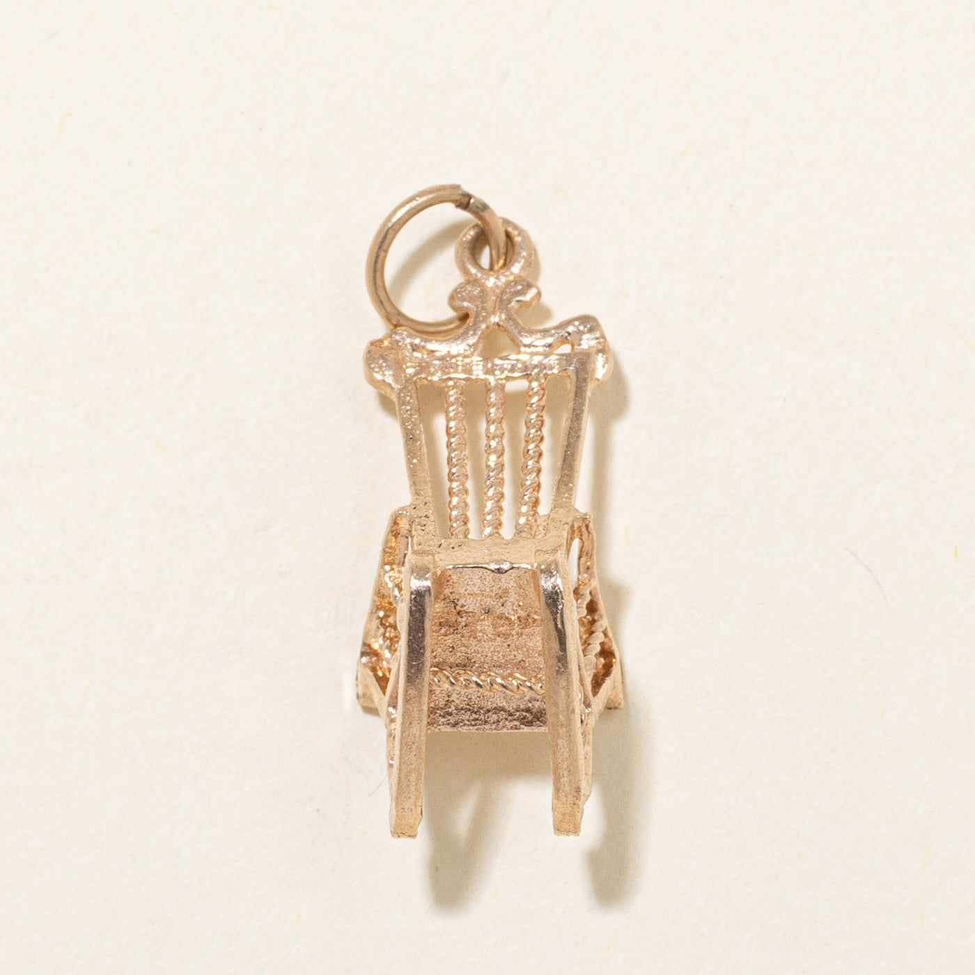 1977 London 9k Yellow Gold Rocking Chair Charm