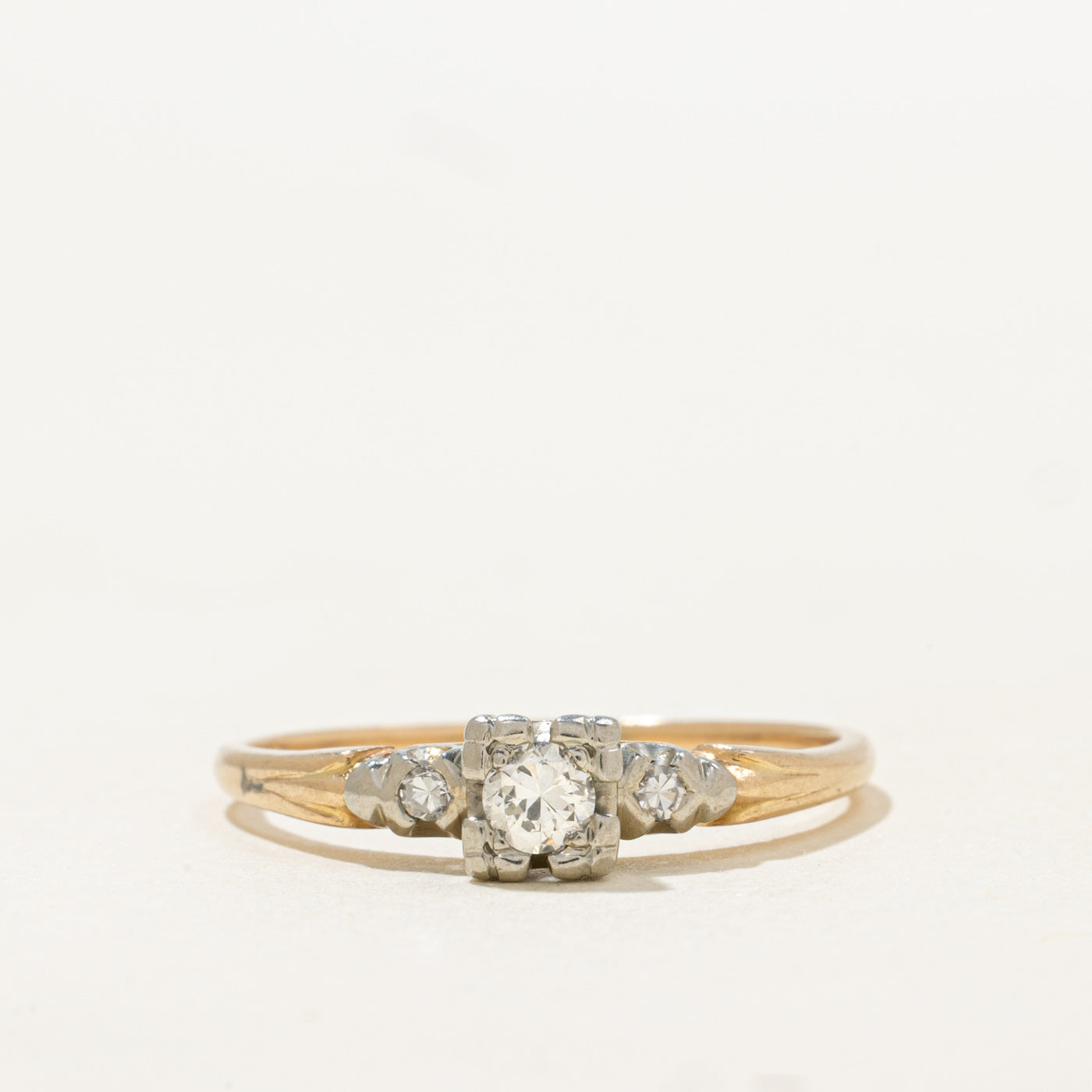 Two Tone Gold Diamond Ring | 0.20ctw | SZ 9.75