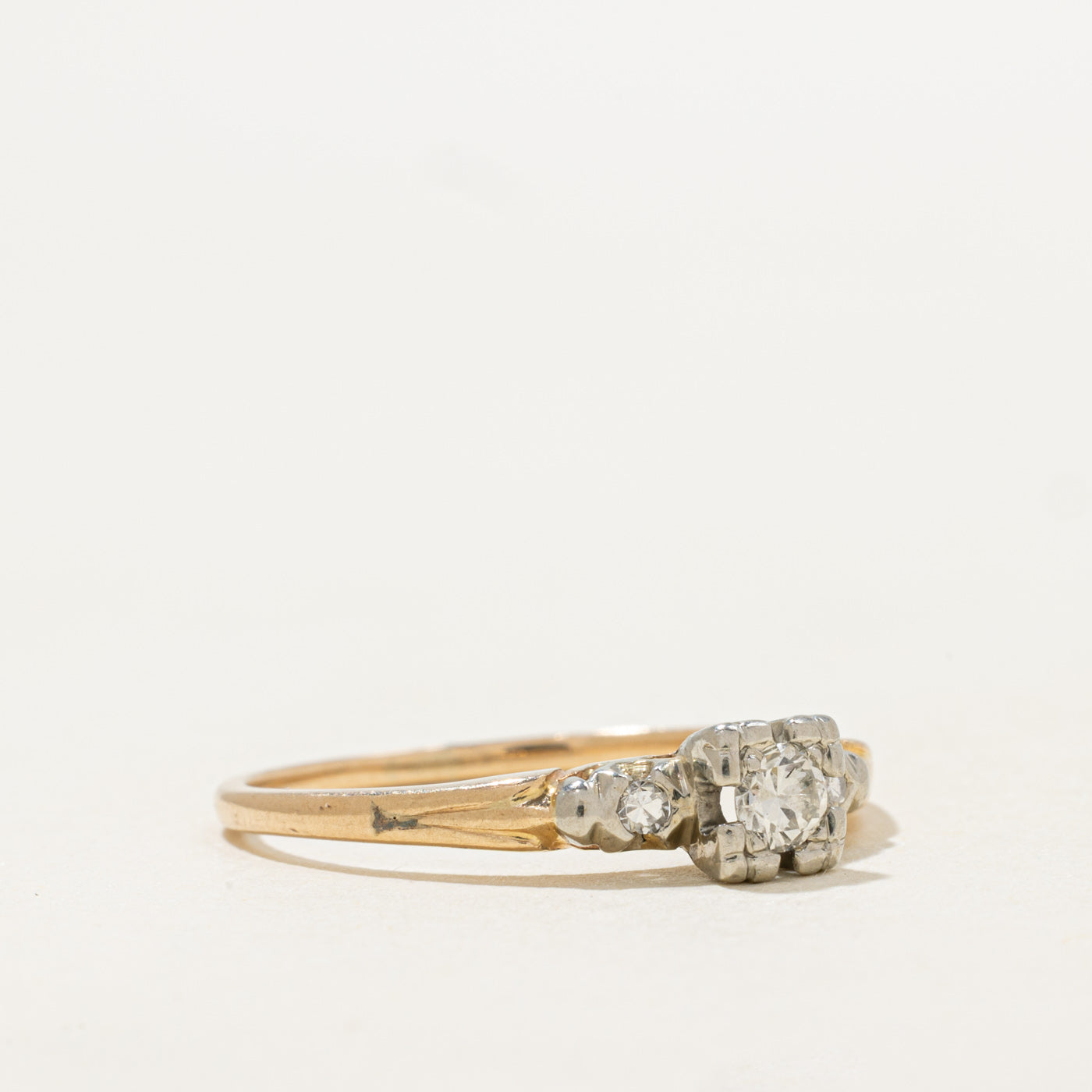 Two Tone Gold Diamond Ring | 0.20ctw | SZ 9.75