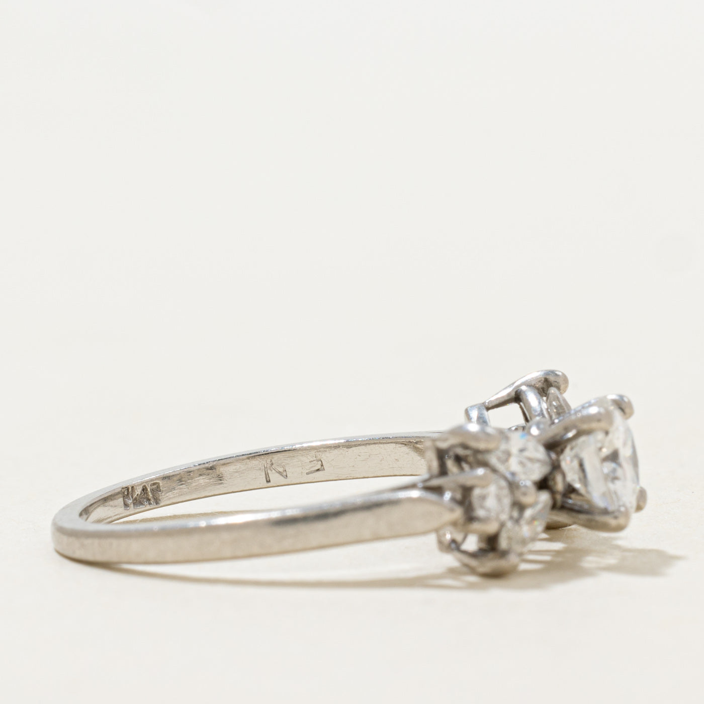 900 Platinum Basket Set Diamond Ring | 0.74ctw | SZ 5.5