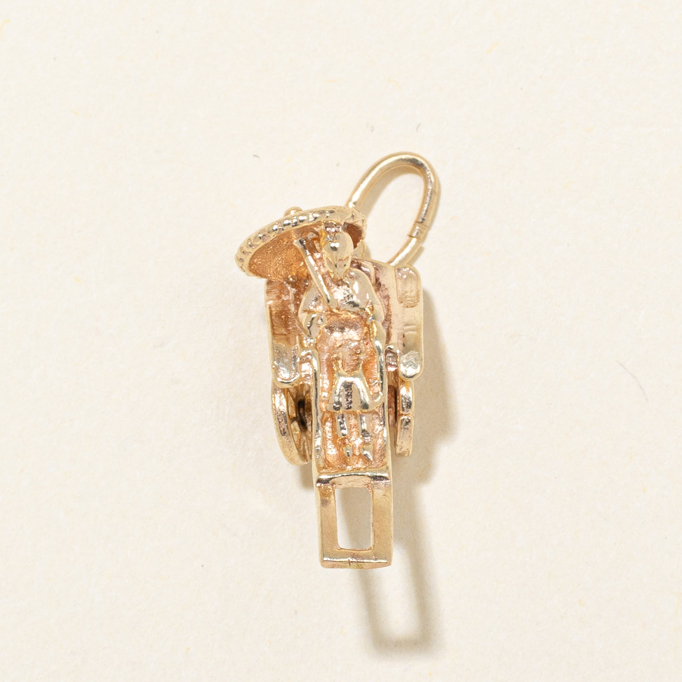 10k Yellow Gold Rickshaw Charm
