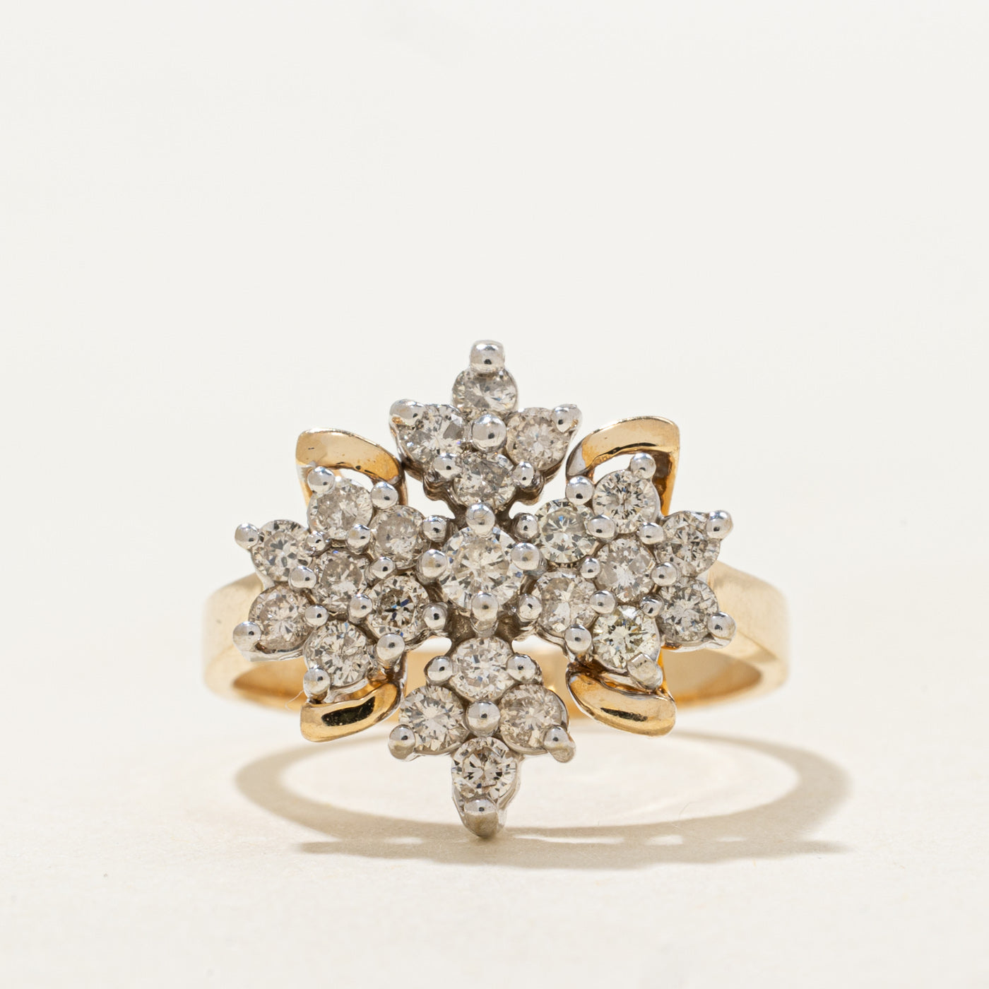 Diamond Cluster Cocktail Ring | 0.80ctw | SZ 5.75