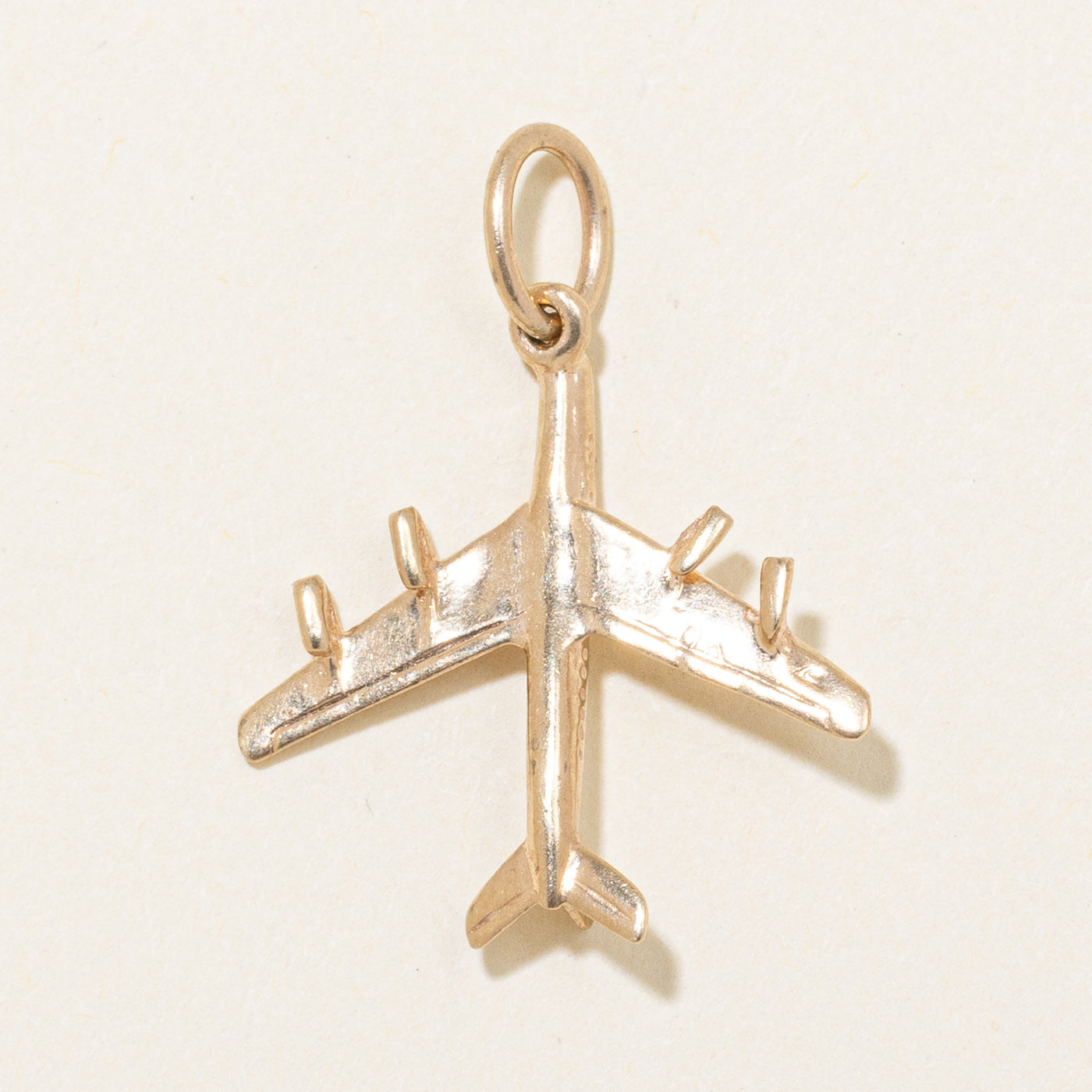 10k Yellow Gold Airplane Charm