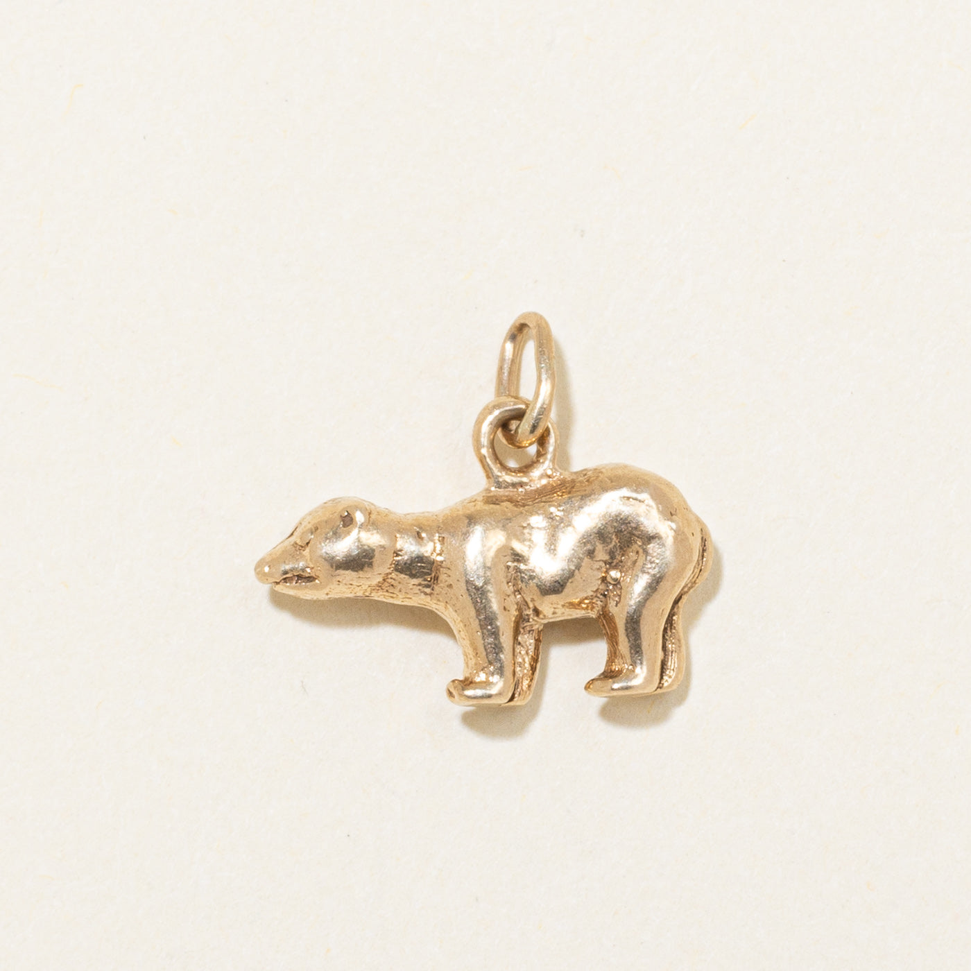 Breloque ours polaire en or jaune 10 carats