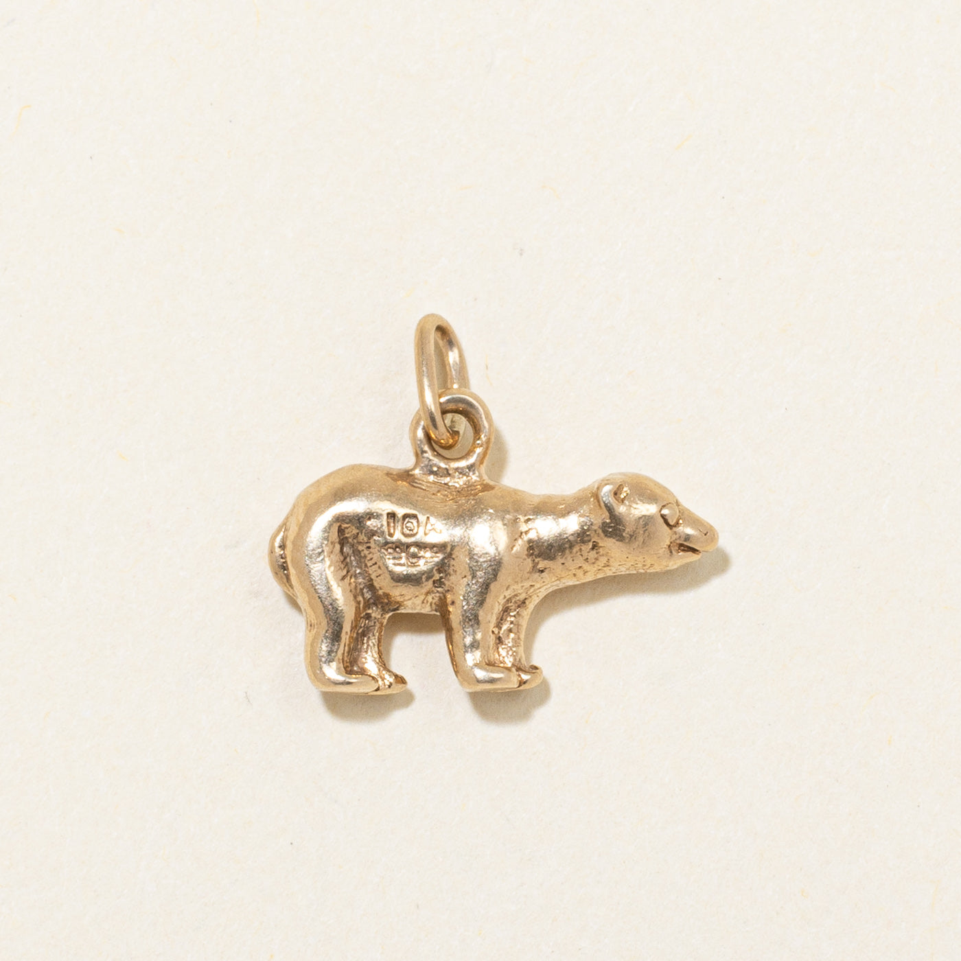 Breloque ours polaire en or jaune 10 carats