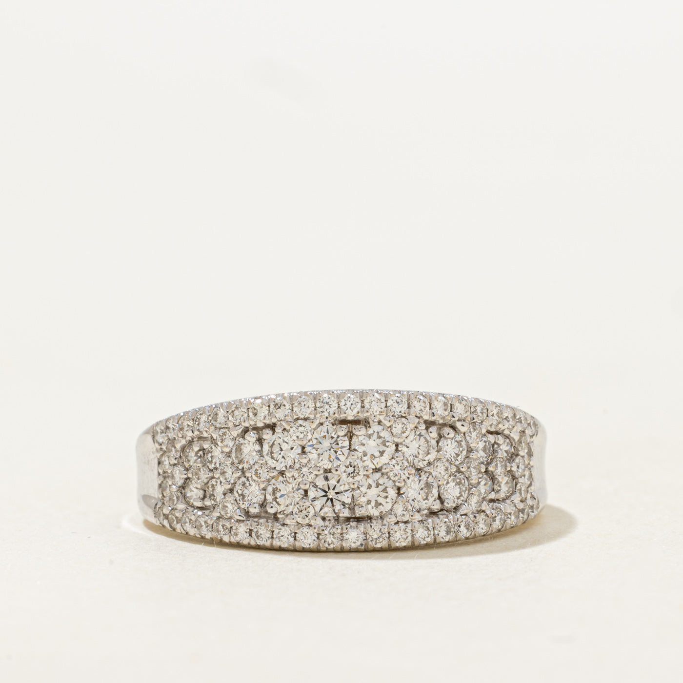 Pave Set Diamond Tapered Ring | 1.00ctw | SZ 6.25