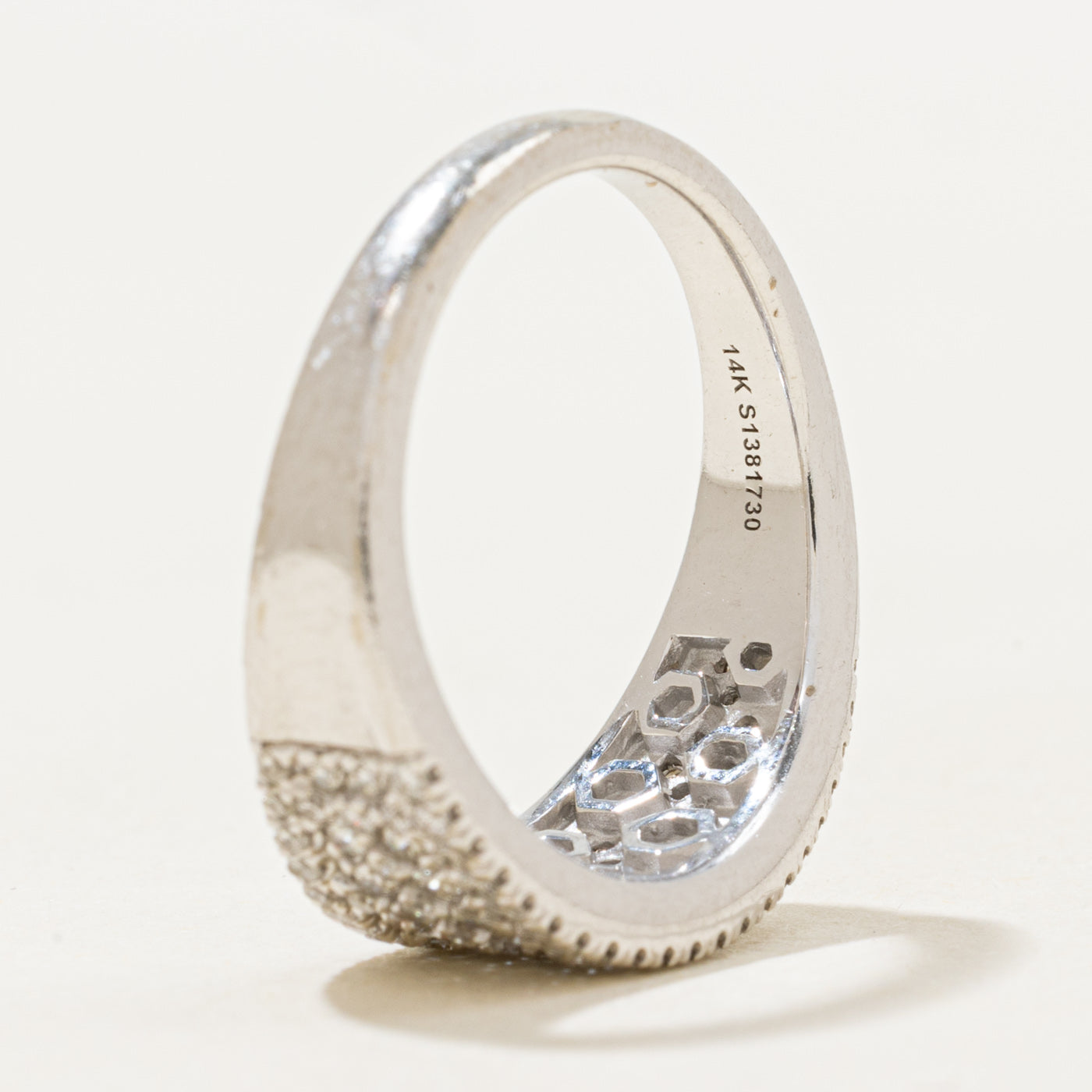 Pave Set Diamond Tapered Ring | 1.00ctw | SZ 6.25