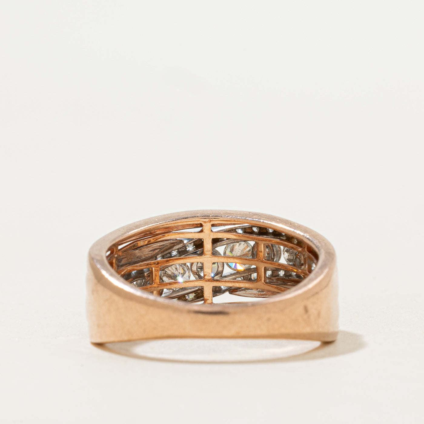 Diagonal Diamond Openwork Ring | 1.00ctw | SZ 7.25