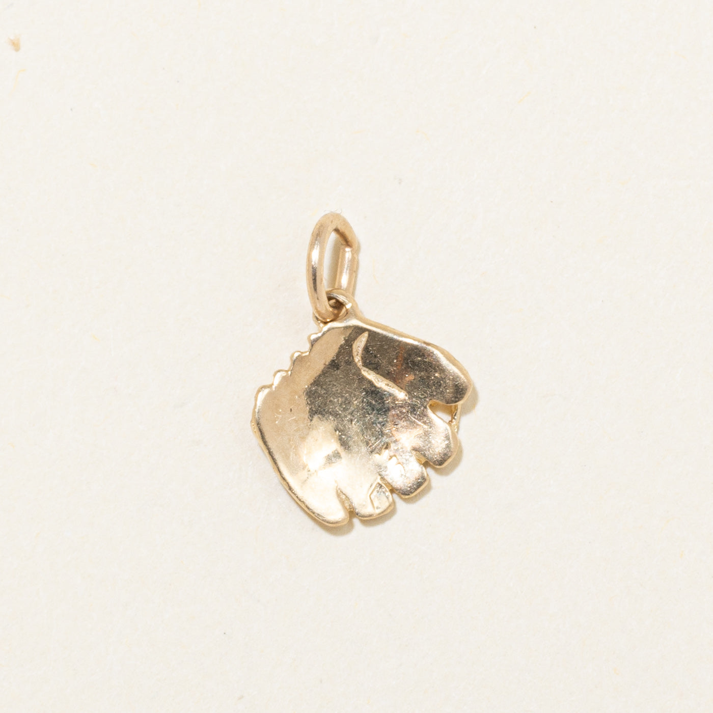 10k Yellow Gold Baseball Mitt Charm