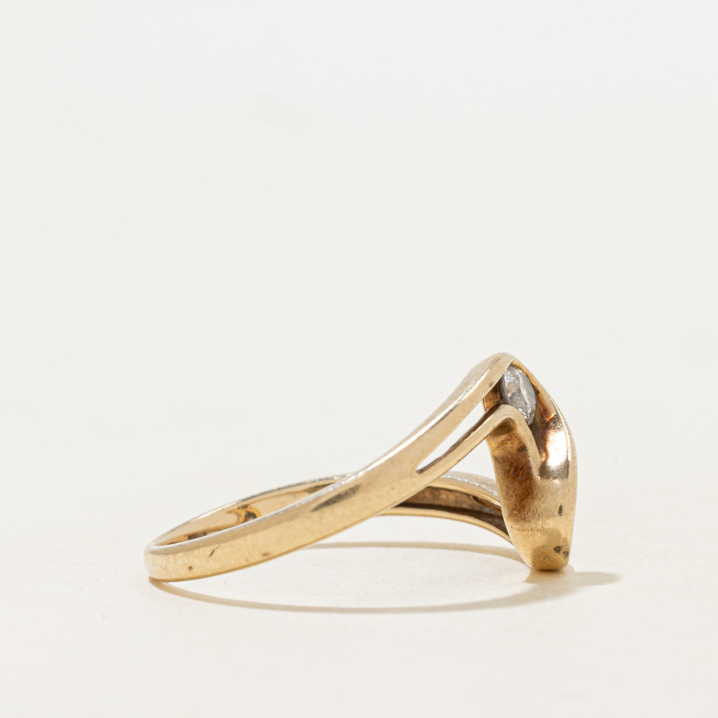 Two Stone Diamond Bypass Ring | 0.27ctw | SZ 6.5