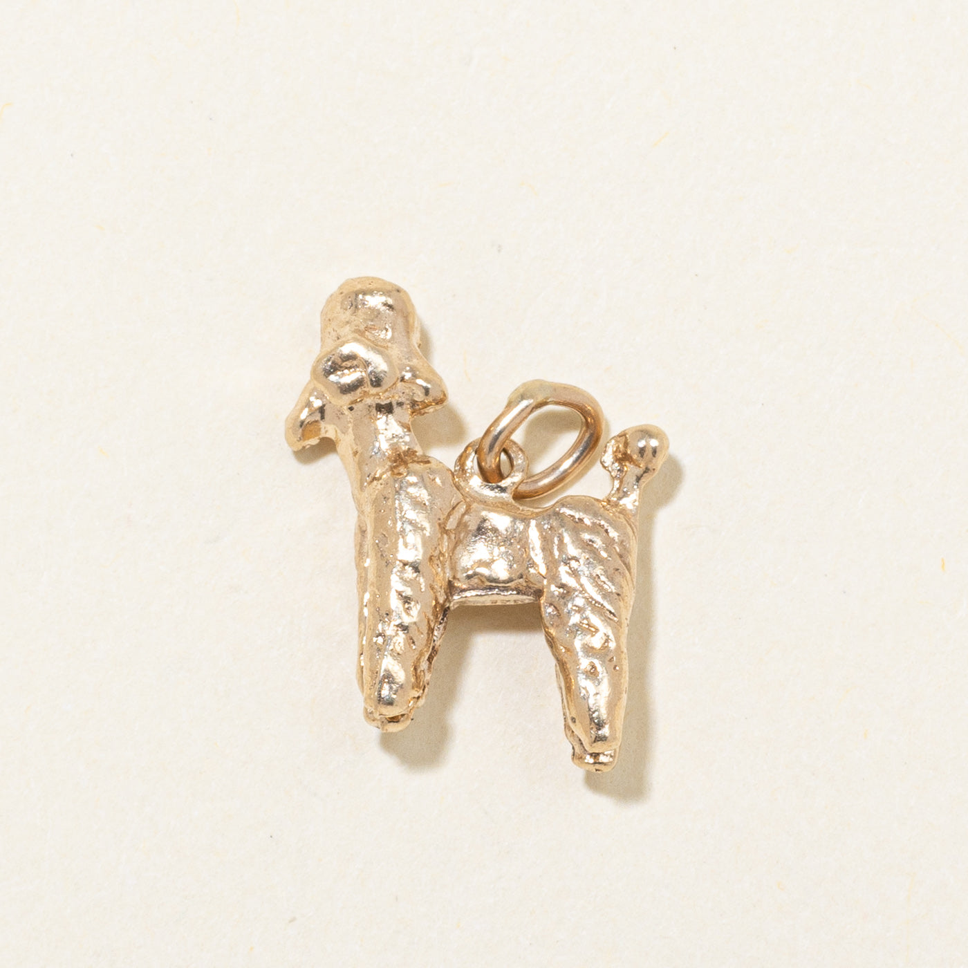 10k Yellow Gold Poodle Charm