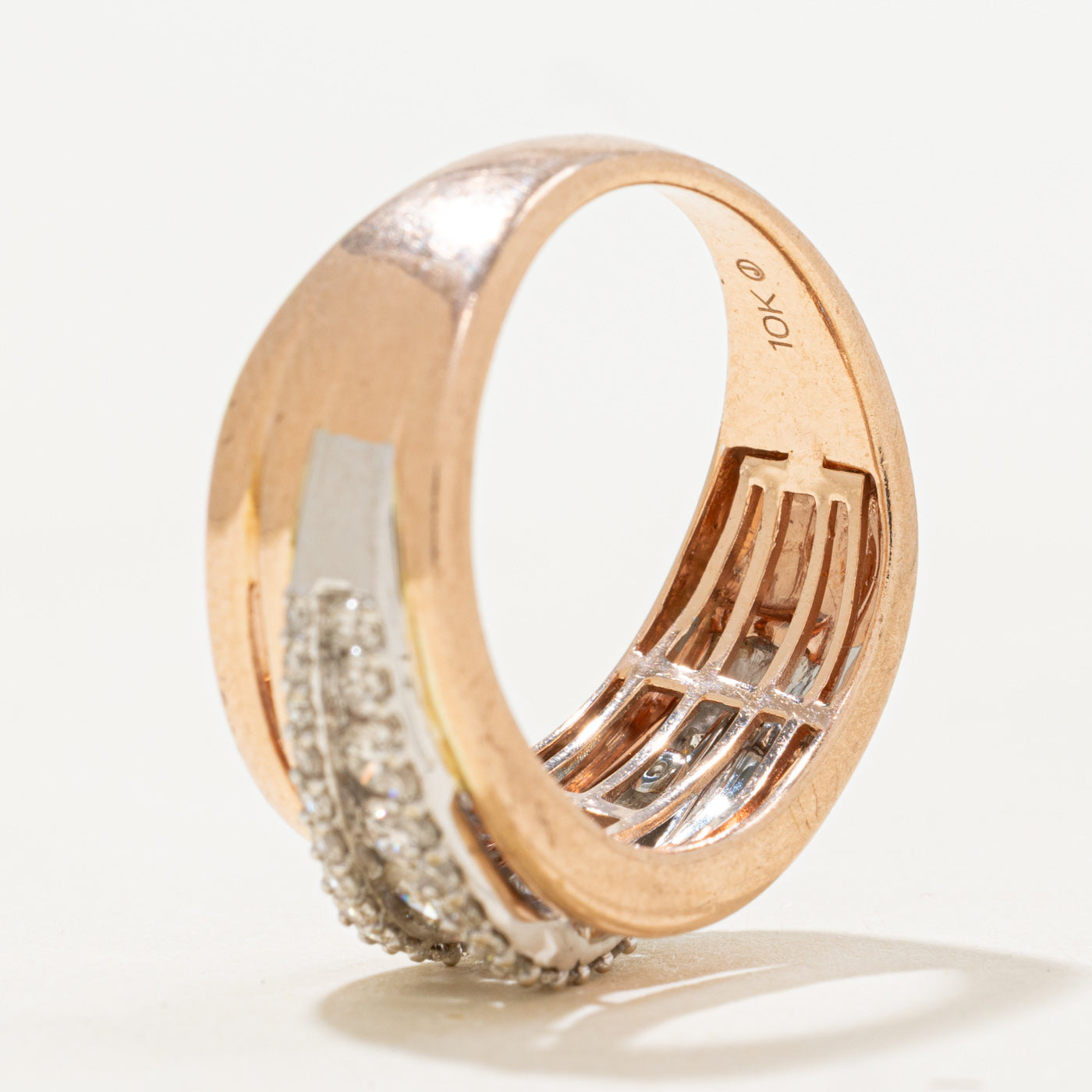 Diagonal Diamond Openwork Ring | 1.00ctw | SZ 7.25