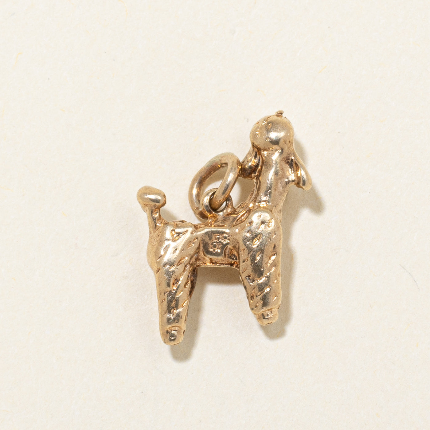 10k Yellow Gold Poodle Charm