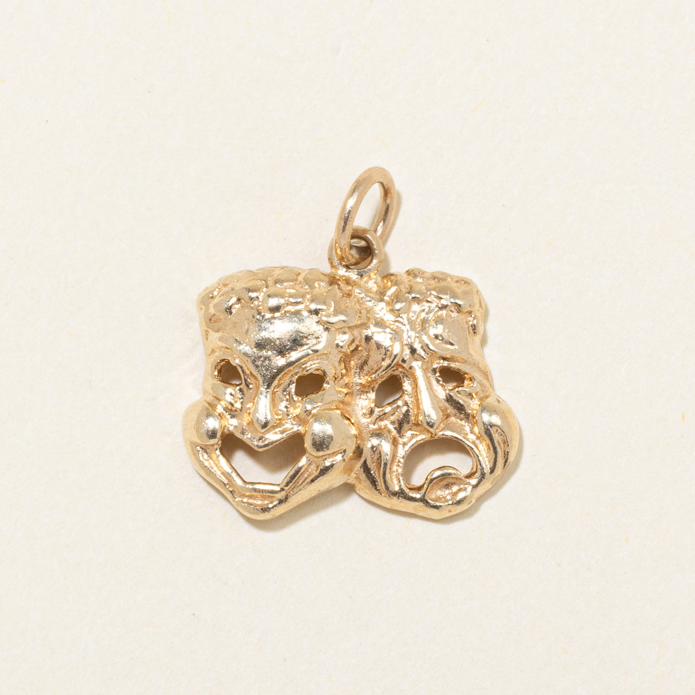 10k Yellow Gold Comedy & Tragedy Masks Charm