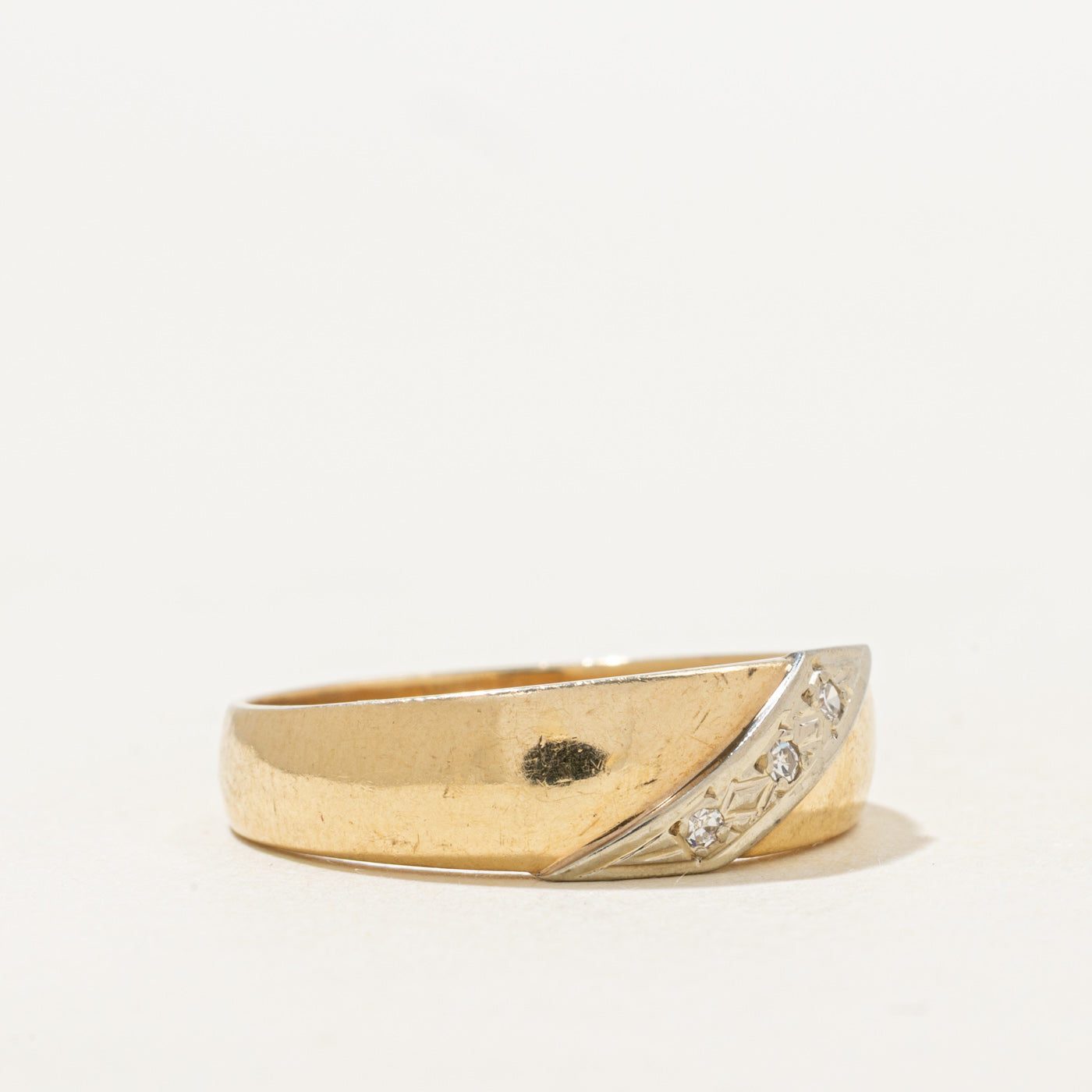 Diagonal Set Diamond Band | 0.05ctw | SZ 8