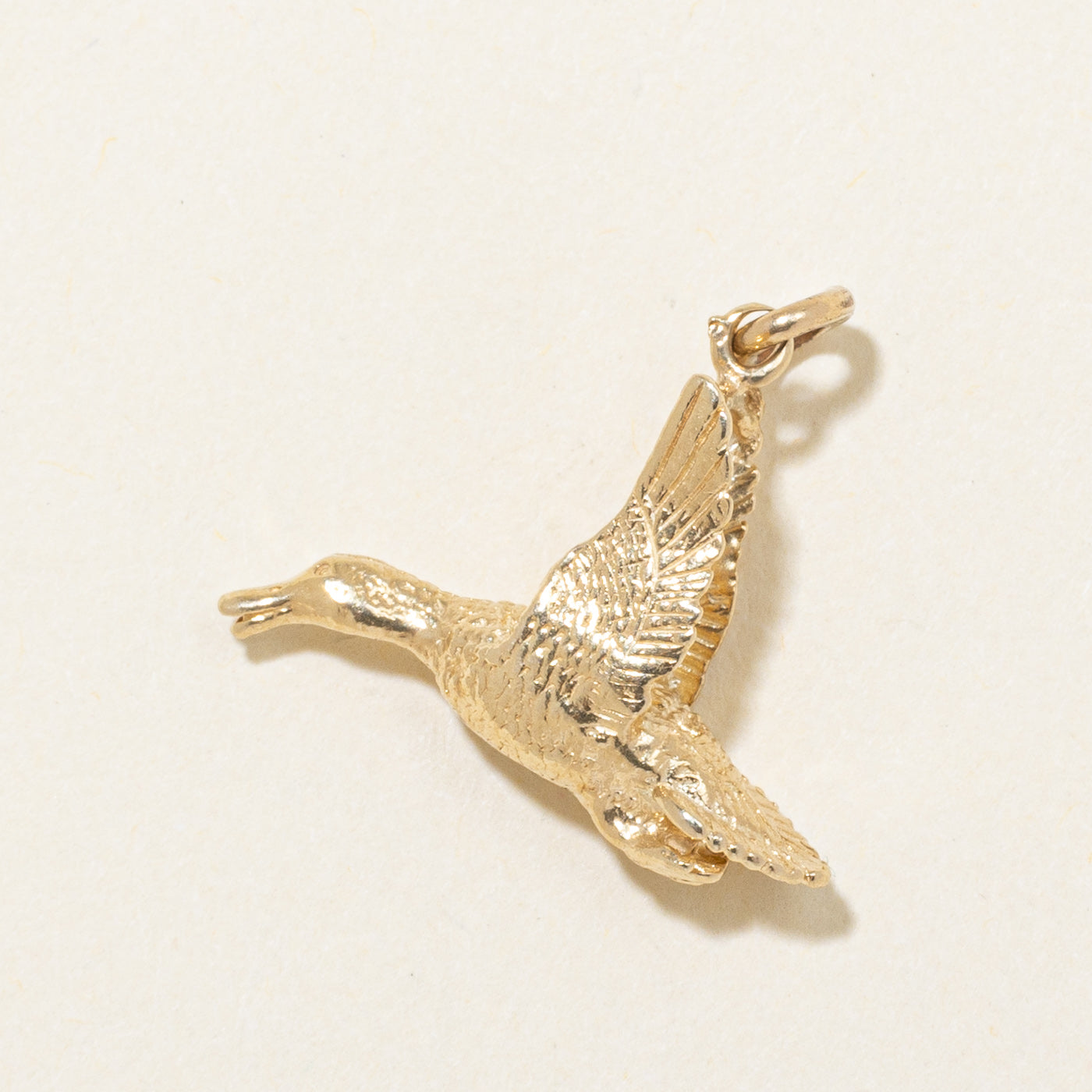 14k Yellow Gold Bird Charm