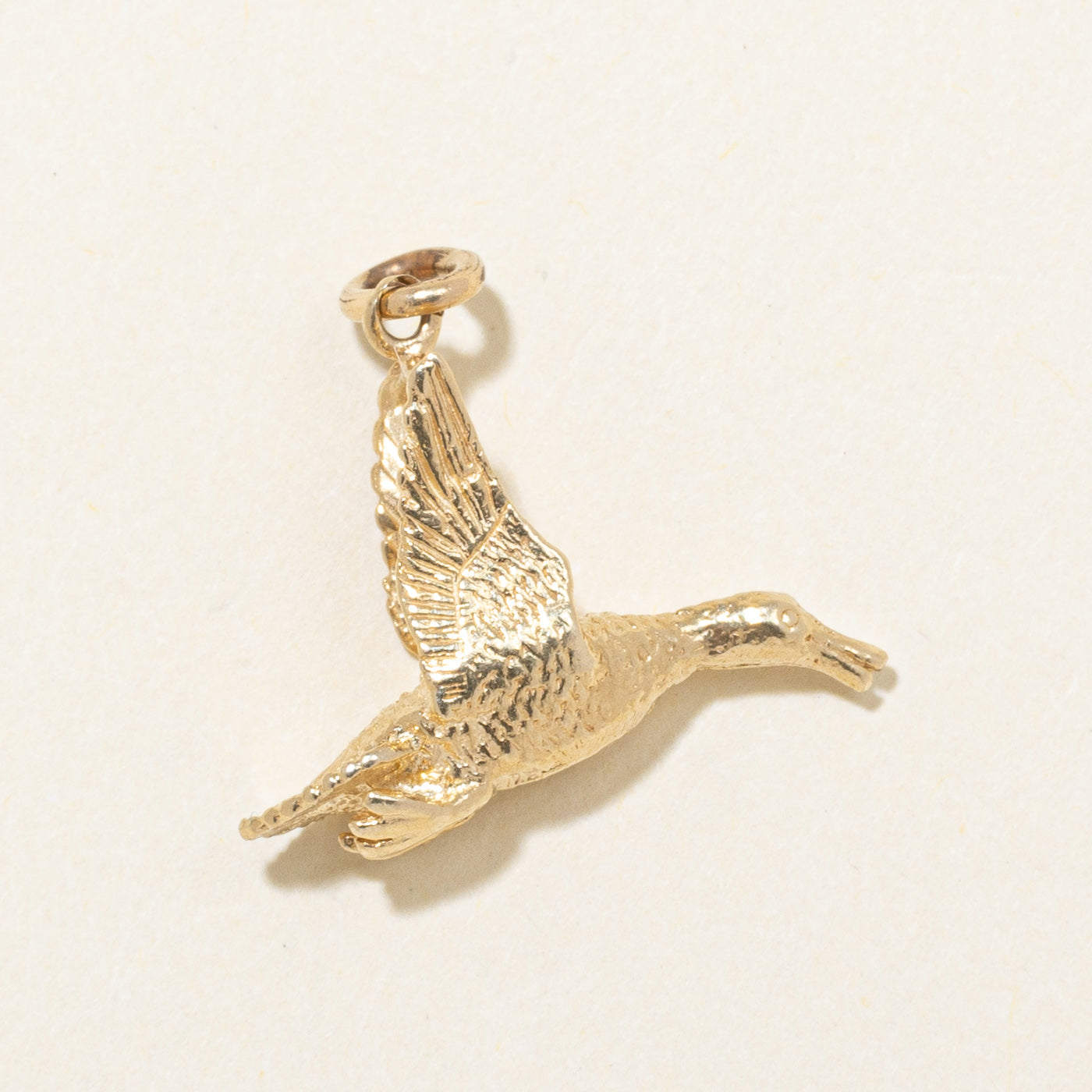 14k Yellow Gold Bird Charm