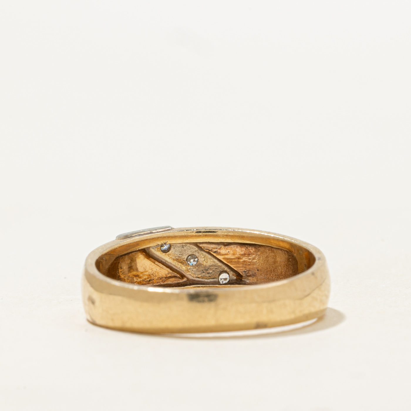 Diagonal Set Diamond Band | 0.05ctw | SZ 8