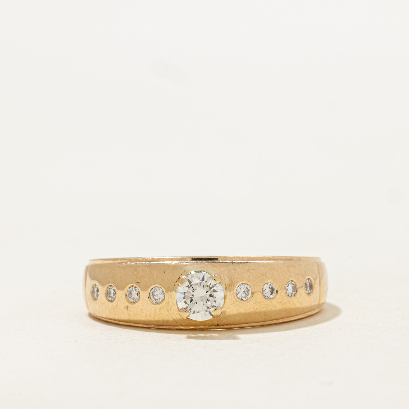 Vintage Canadian High Set Diamond Ring | 0.39ctw | SZ 10.25