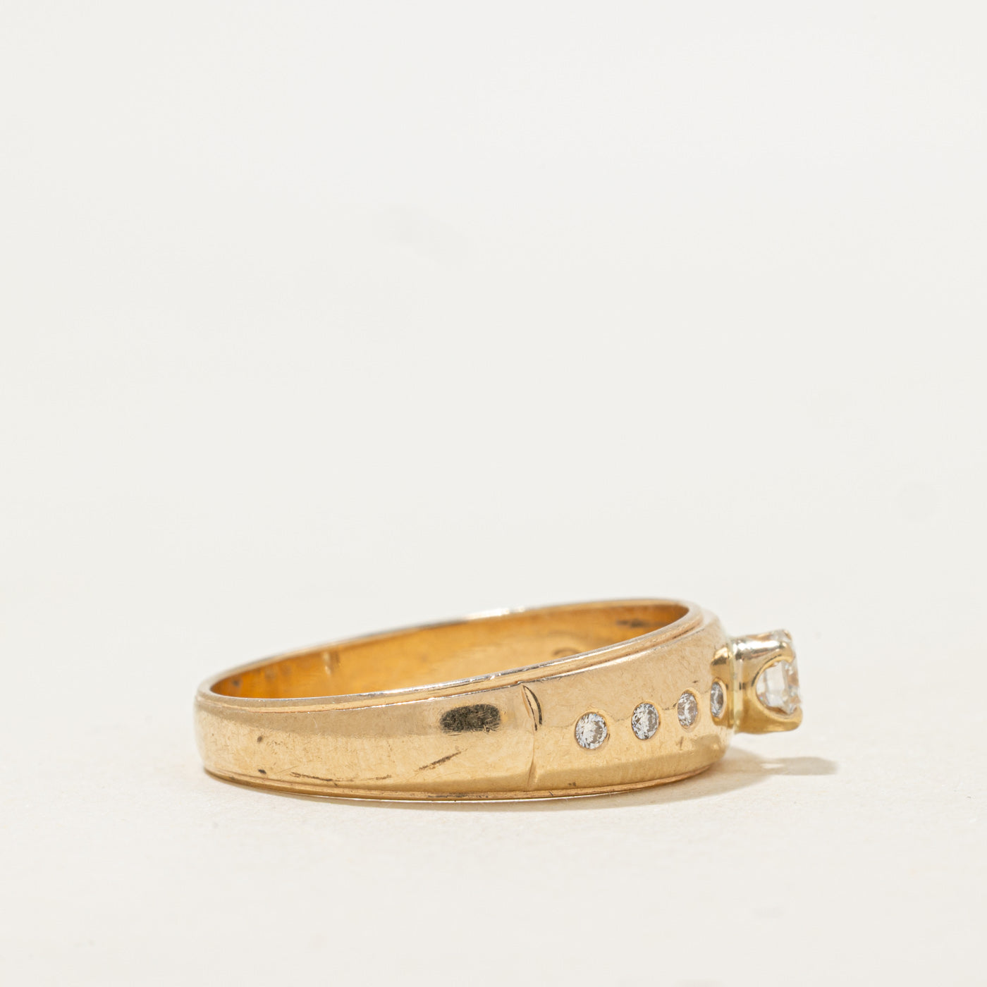 Vintage Canadian High Set Diamond Ring | 0.39ctw | SZ 10.25