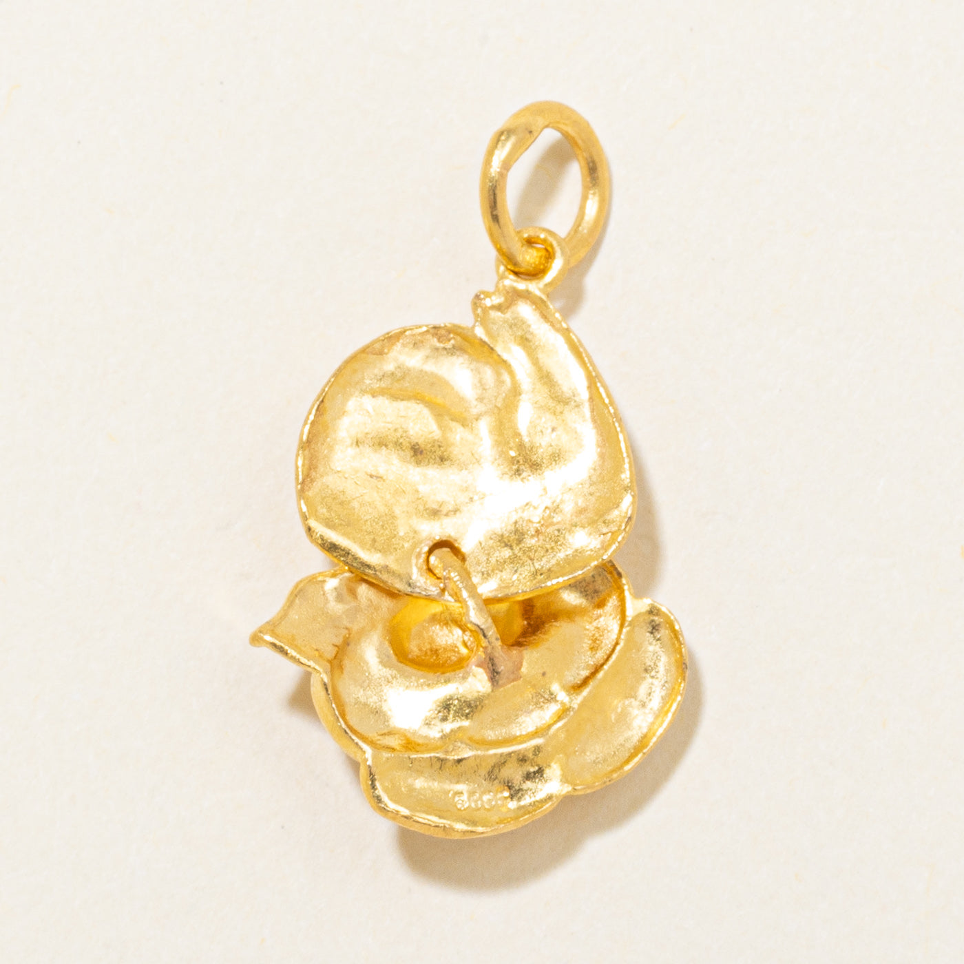 24k Yellow Gold Swaying Pig Charm