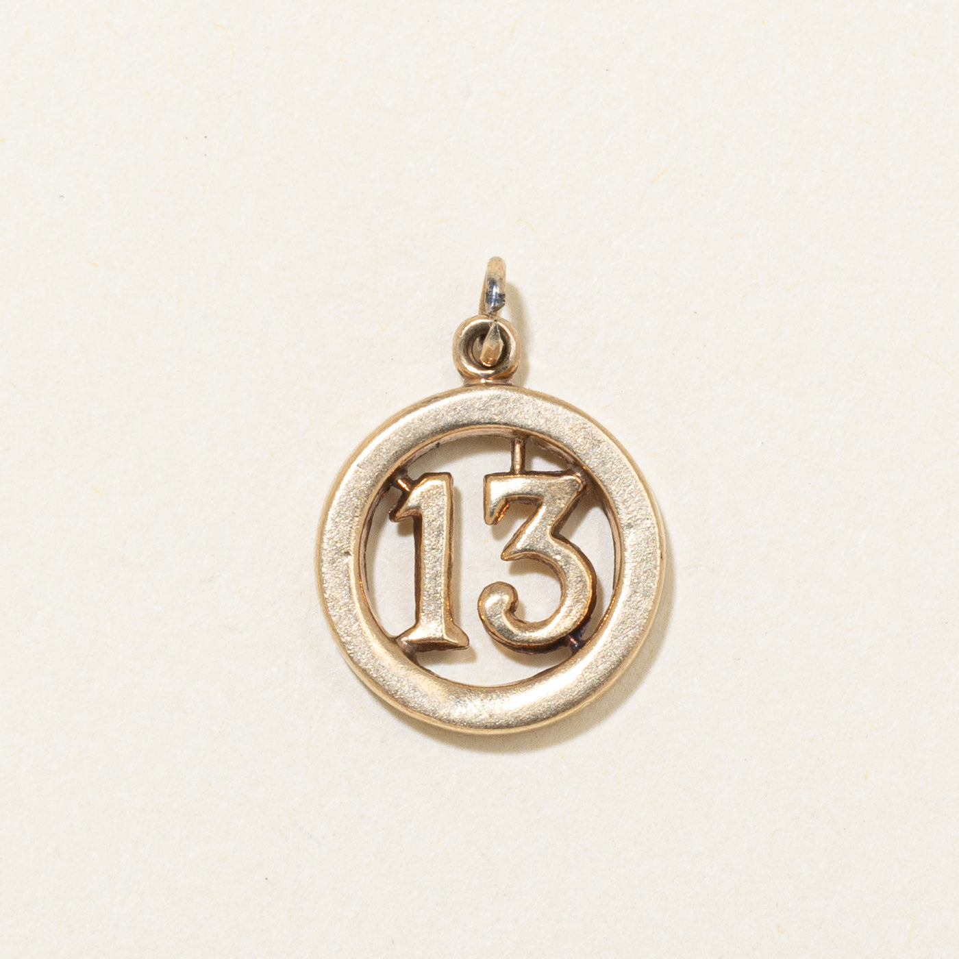 9k Yellow Gold "13" Charm