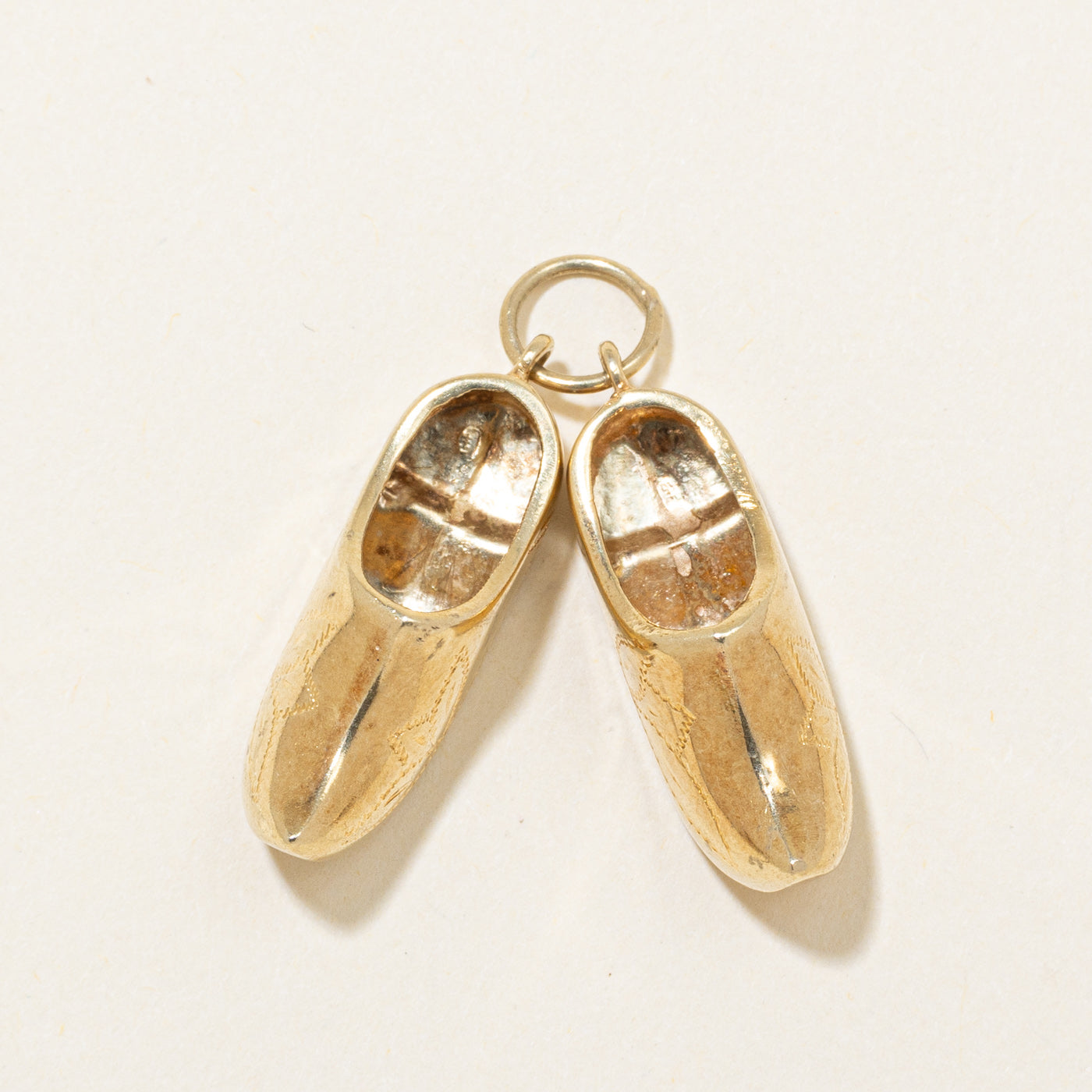 Dutch Hallmarked 14k Yellow Gold Clogs Charm