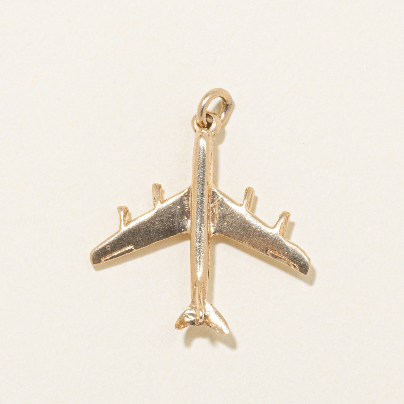10k Yellow Gold Airplane Charm