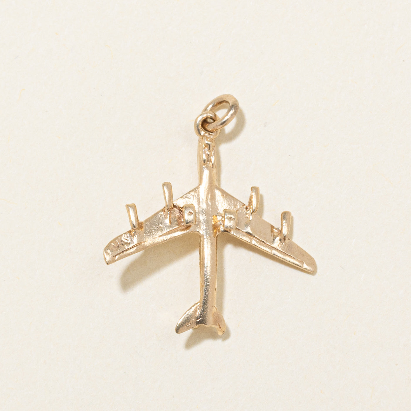 10k Yellow Gold Airplane Charm