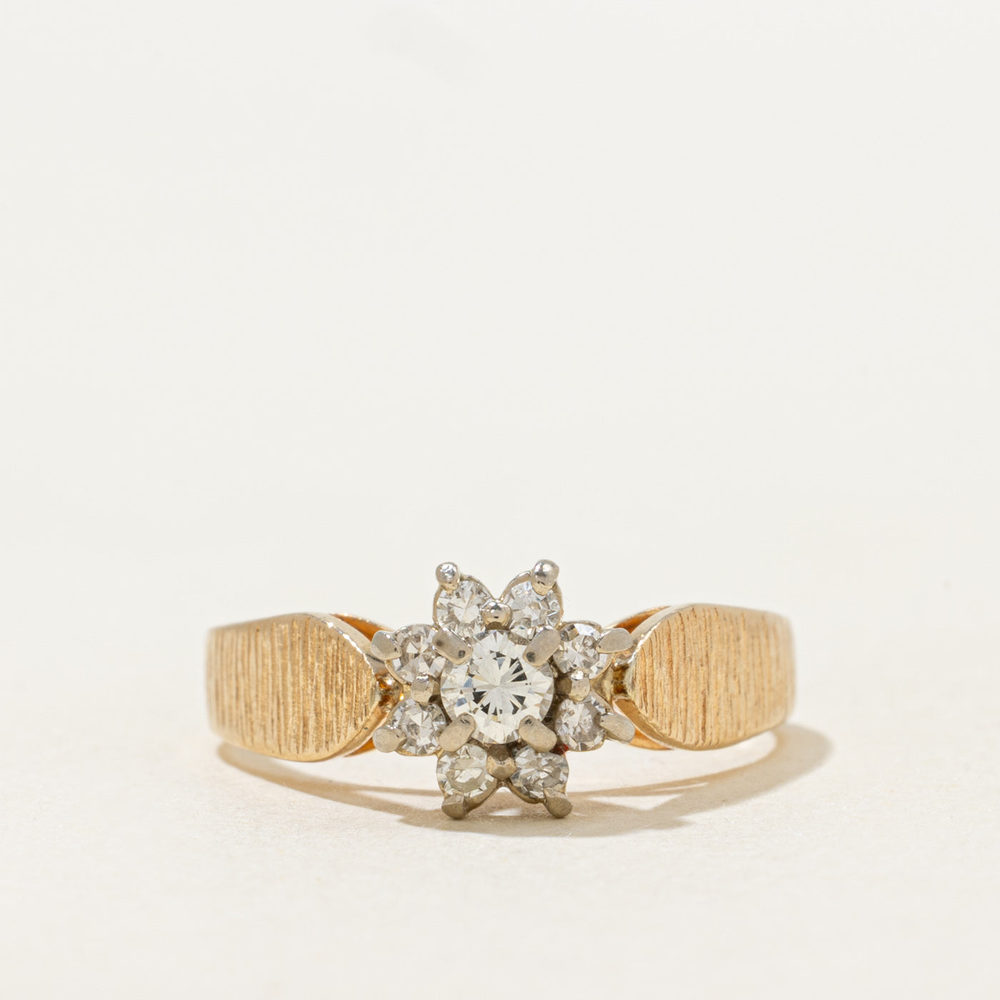 Diamond Petal Textured Ring | 0.33ctw | SZ 5.75