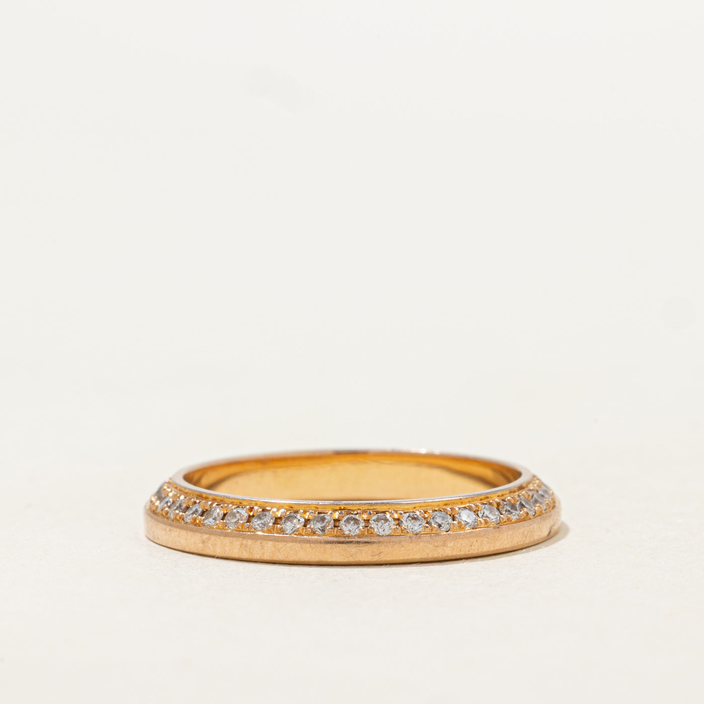 18k Rose Gold Eternity Diamond Edged Band | 0.40ctw | SZ 6.5