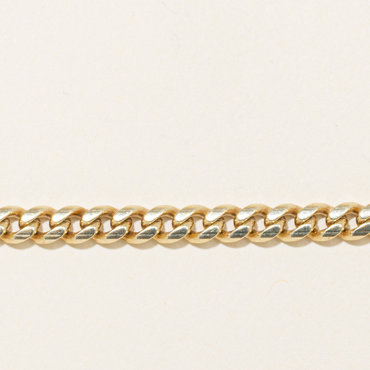 14k Yellow Gold Curb Link Chain Bracelet | 8" |