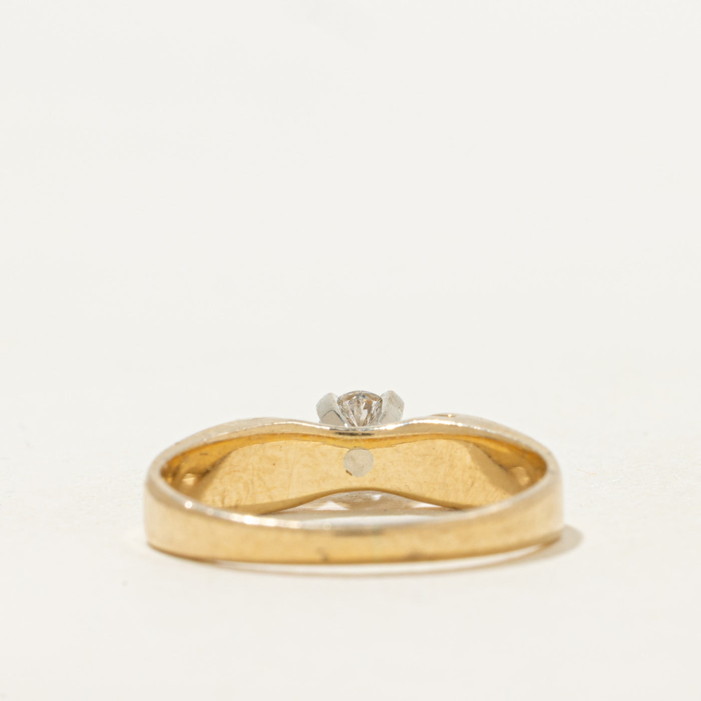 Solitaire Diamond Cathedral Ring | 0.20ct | SZ 5.5