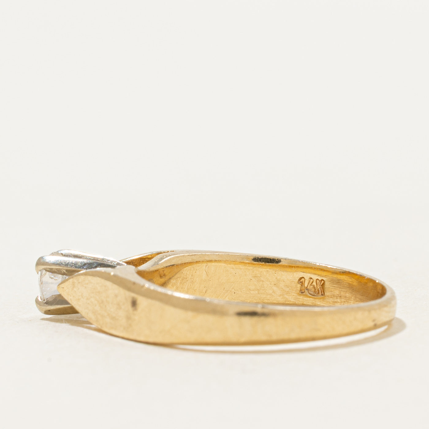 Solitaire Diamond Cathedral Ring | 0.20ct | SZ 5.5