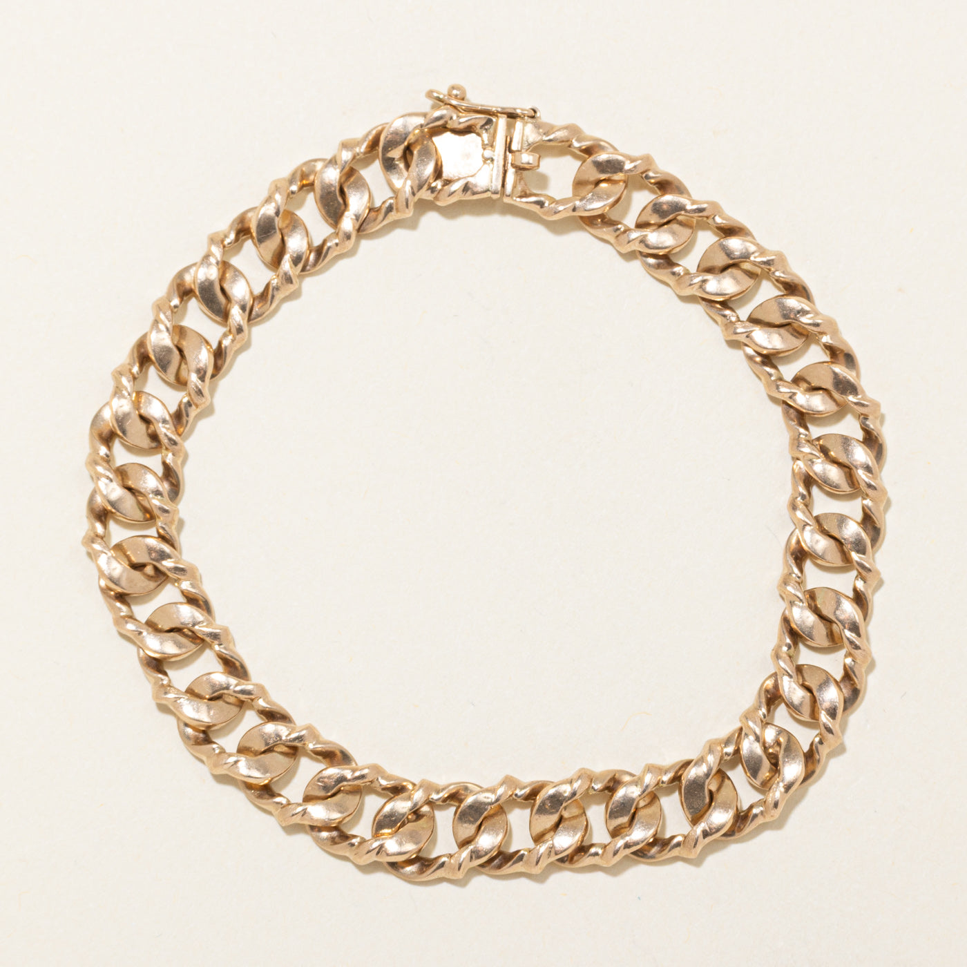 14k Yellow Gold Curb Link Chain Bracelet | 8" |