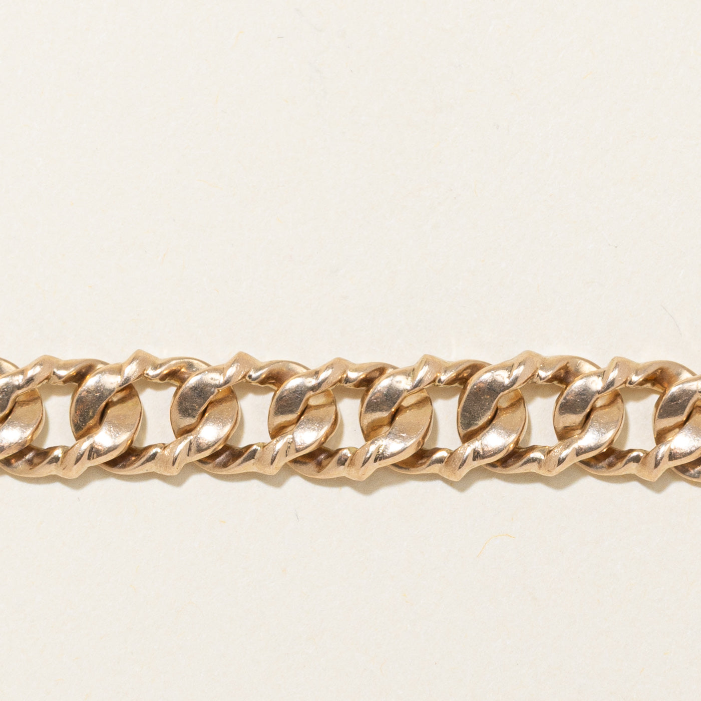 14k Yellow Gold Curb Link Chain Bracelet | 8" |