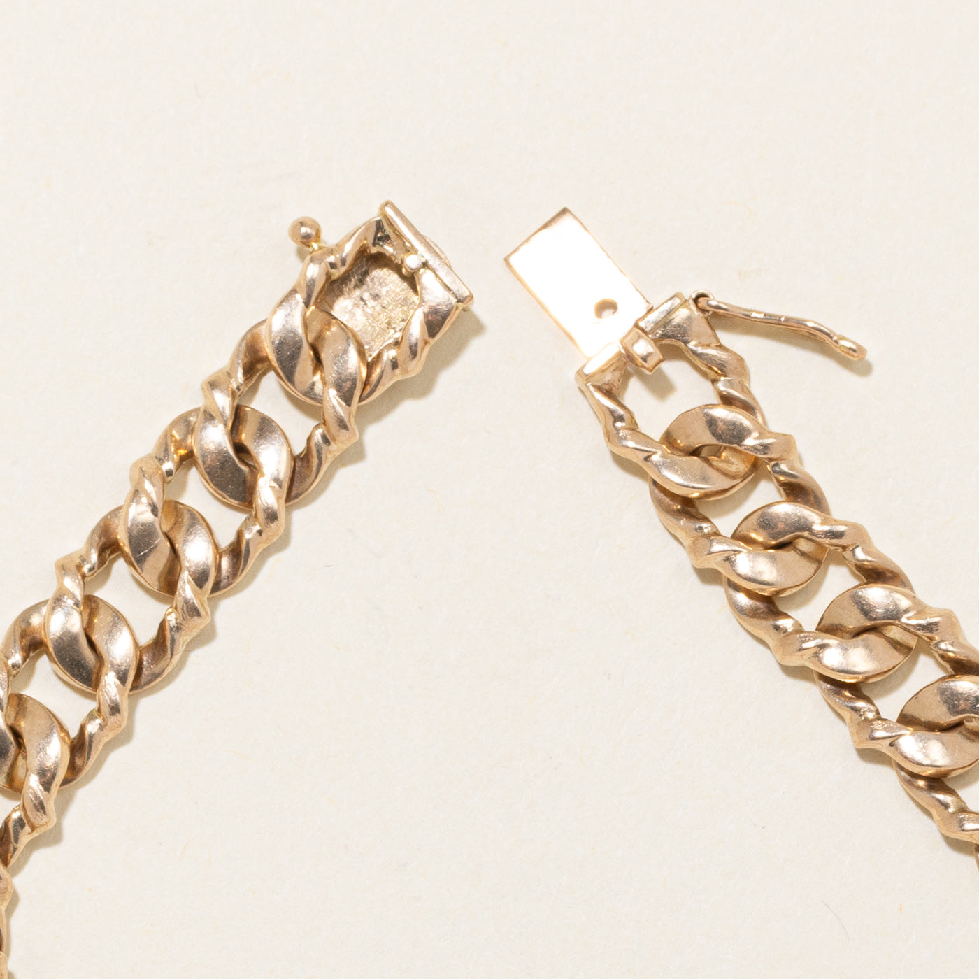 14k Yellow Gold Curb Link Chain Bracelet | 8" |