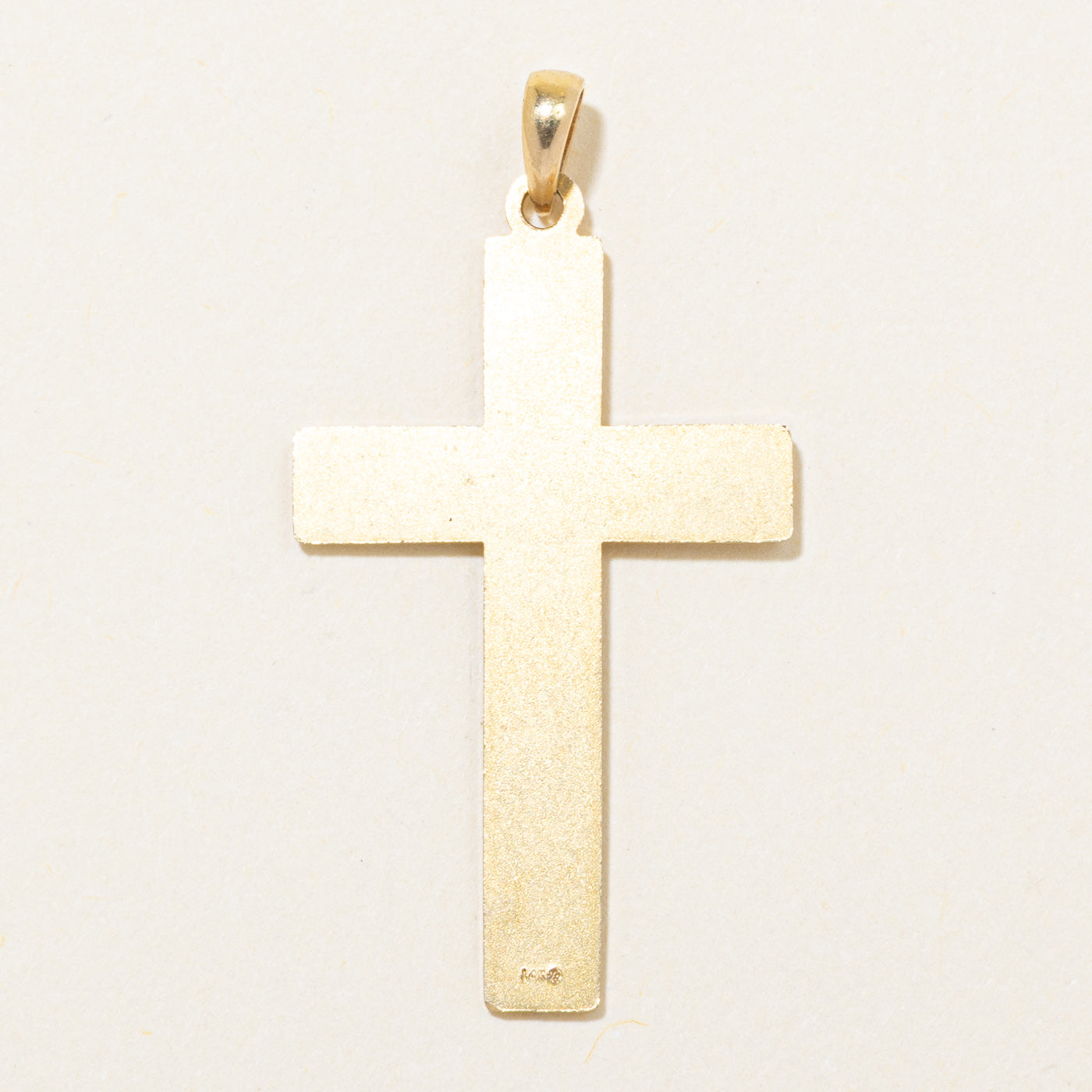 14k Yellow Gold Scrollwork Cross Pendant