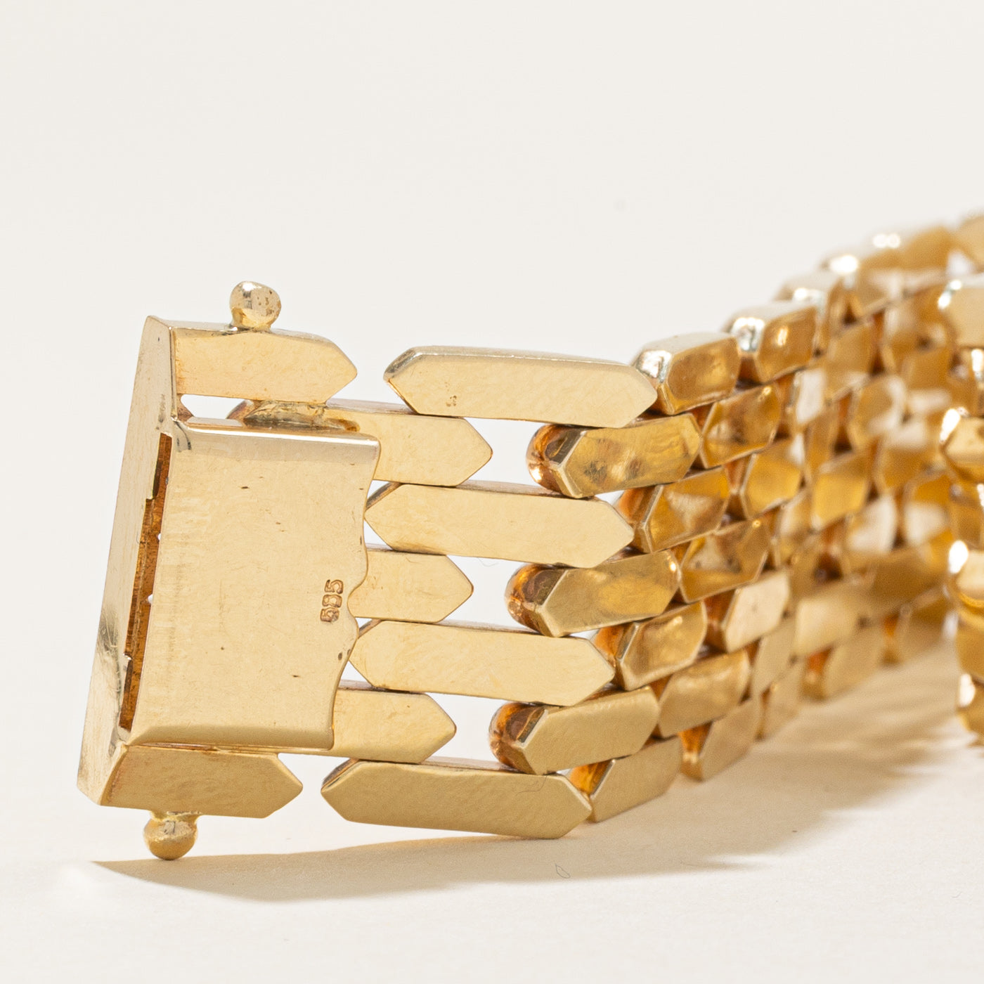 14k Two Tone Gold Panther Chain Bracelet | 7.5" |