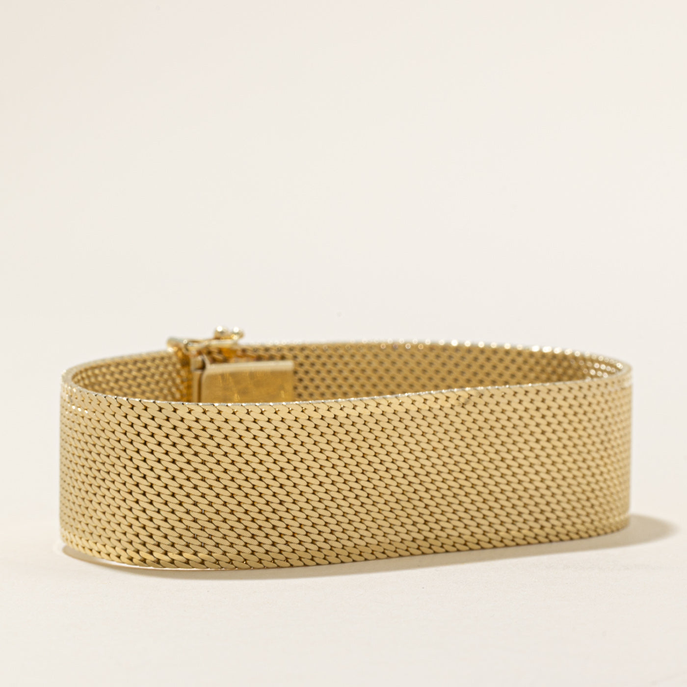 14k Yellow Gold Mesh Chain Bracelet | 7.5" |