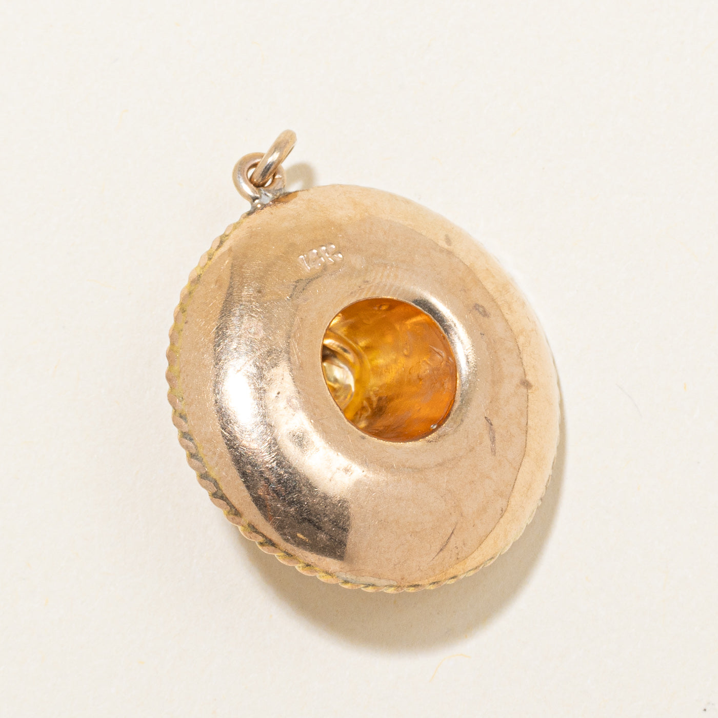 14k Yellow Gold Floral Sombrero Charm