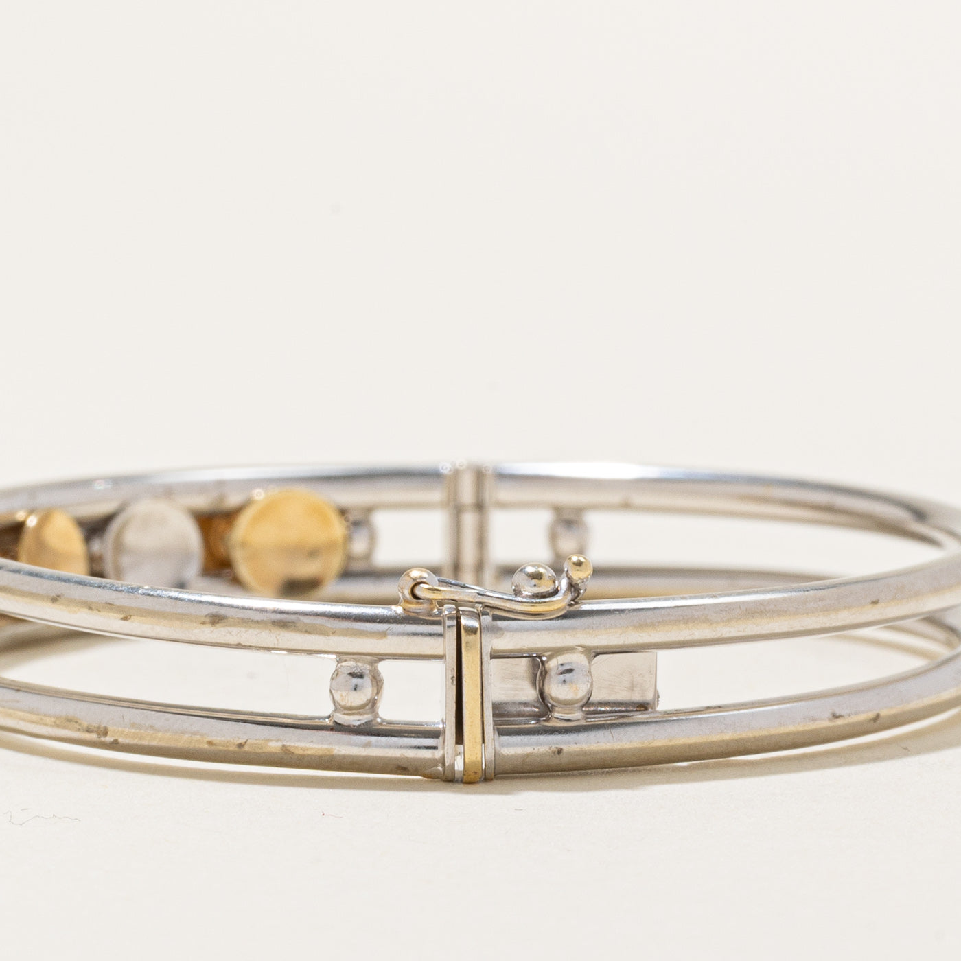 Two Tone Gold Sliding Elephant Bracelet | 8" |