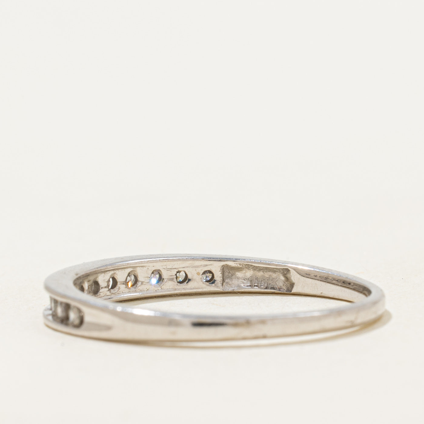 Alliance demi-éternité sertie de diamants | 0,24 ct | Taille 9,75