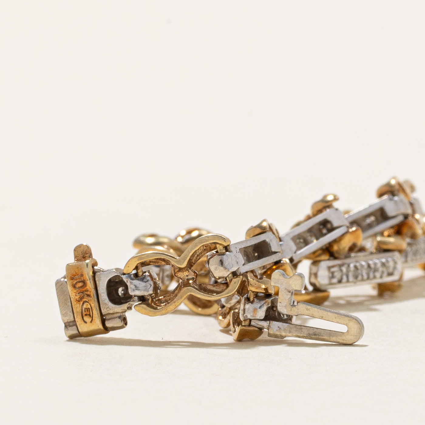 Two Tone Infinity Single Cut Diamond Bracelet | 0.44ctw | 7.5" |